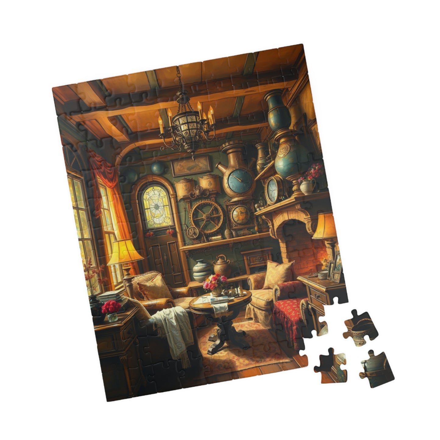 Steampunk Cozy Home Puzzle - 110, 252, 520, 1014-piece, Relaxing Game, Home Decor, Family Activity, Gift for Puzzle Lovers Puzzle The Puzzle Chest