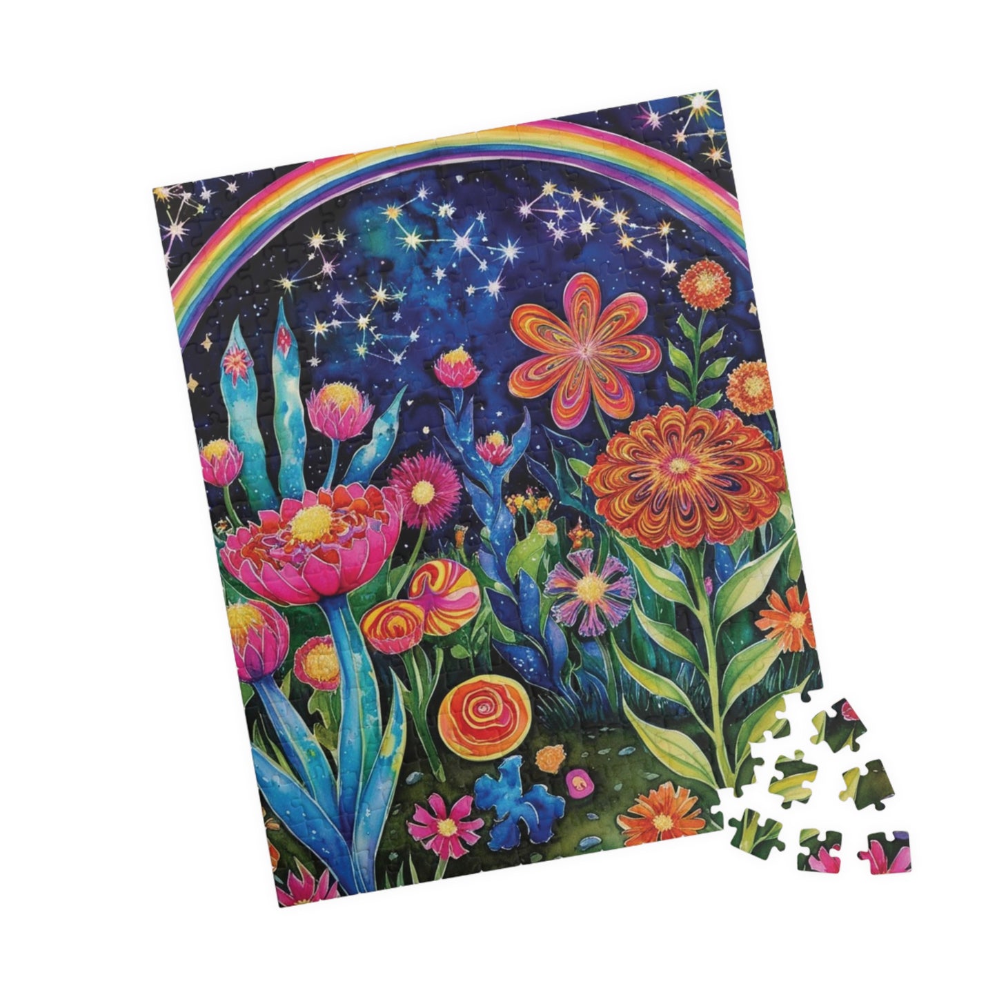 Trippy Puzzle, Glow in the Dark Garden, Otherworldly Hues Jigsaw Puzzle Game for Adults, Mind-Bending Design for Puzzle Lover, Enthusiasts Puzzle The Puzzle Chest