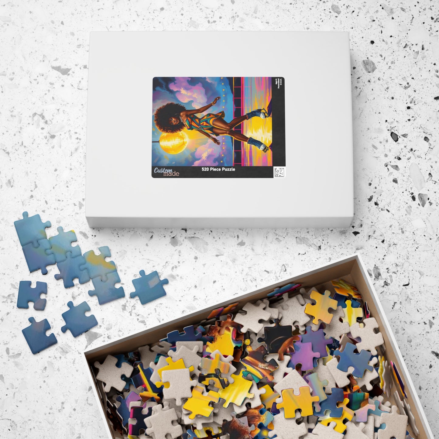Retro Roller Skating Puzzle - Black Woman Jigsaw | Afrocentric Gift for Skating Enthusiast, Family Game Night, Nostalgic Home Entertainment Puzzle The Puzzle Chest