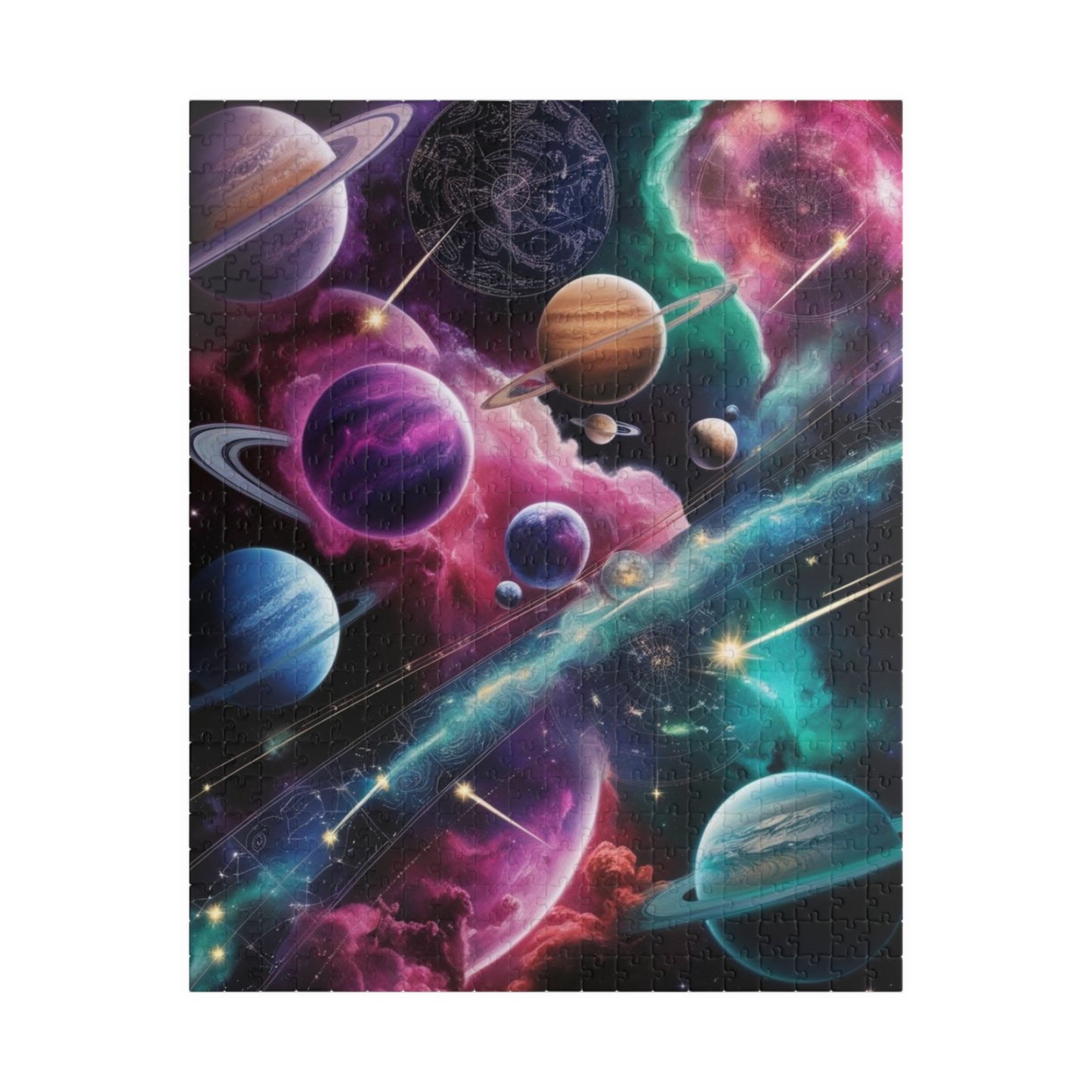 Cosmic Space Puzzle - 110, 252, 520, 1014-piece | Gift for Astronomy Lover, Solo Fun Family Game Night, Educational Fun, Home Decor, 520 pcs (Vertical) Puzzle The Puzzle Chest