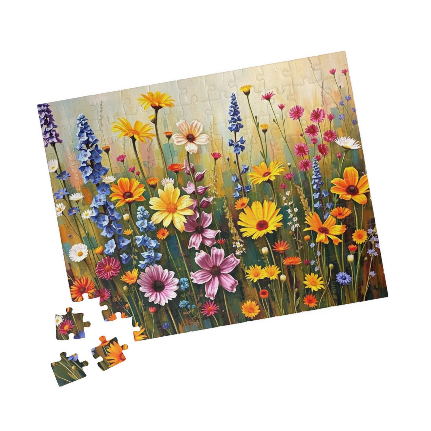 Vibrant Floral Puzzle, Flower Jigsaw Game for Adults Seniors, Family Fun Solo Activity, Mindfulness Gift for Nature Lovers Puzzle Fans Puzzle The Puzzle Chest