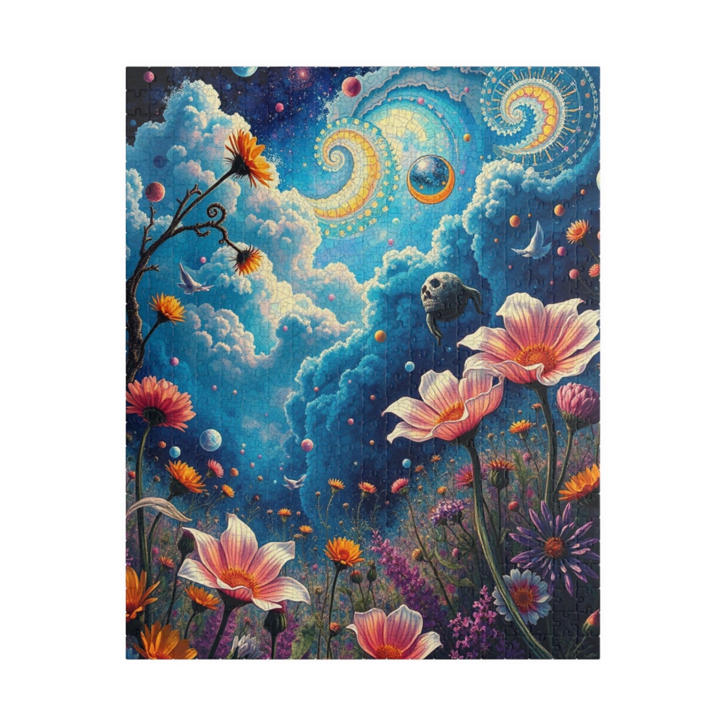 Mystical Floral Puzzle, 1000-piece, Relaxing Home Activity, Perfect Gift for Nature Lovers, Family Fun, Mindfulness Activity, Brain Teaser 520 pcs (Vertical) Puzzle The Puzzle Chest
