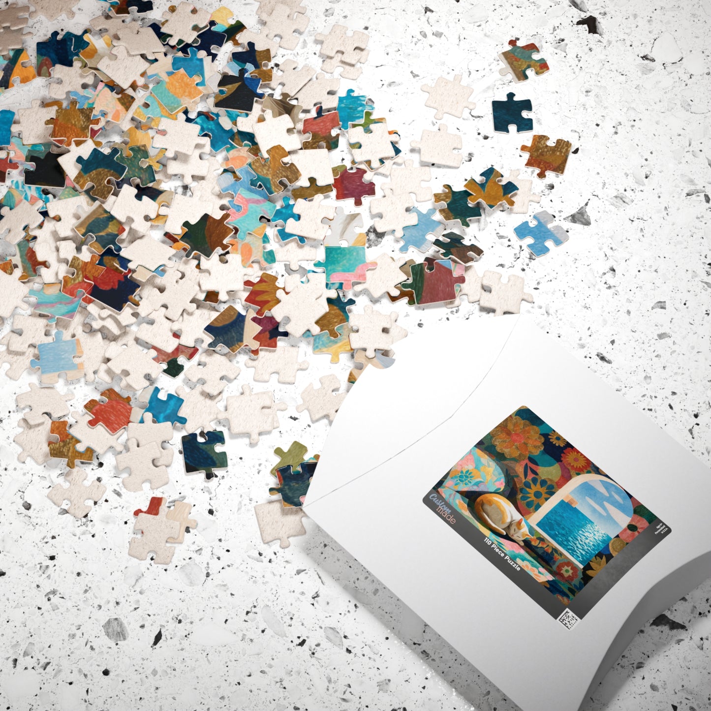 Matisse’s Dream Cat – Seaside Fauvist Cat Jigsaw Puzzle, Animal Theme Artistic Puzzle for Adults Puzzle The Puzzle Chest