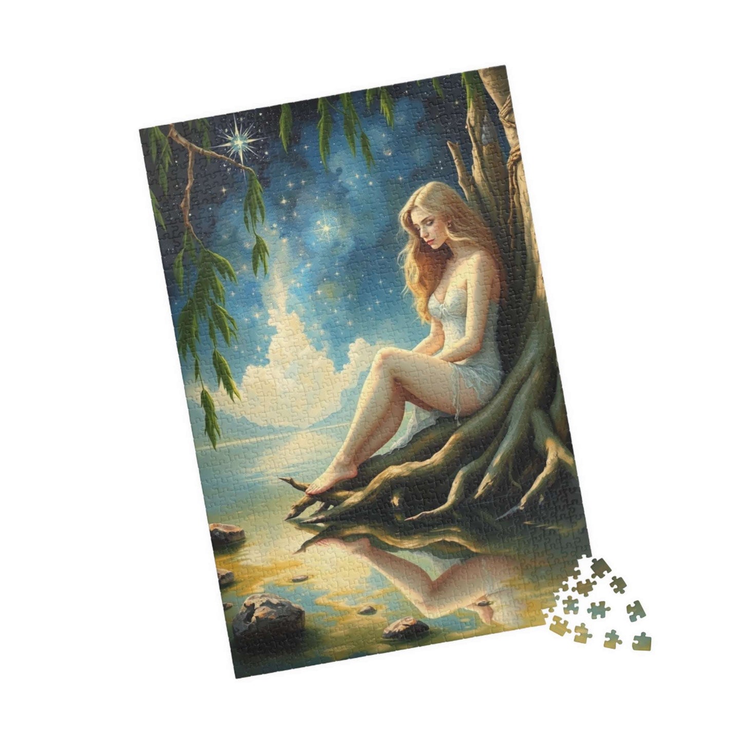 River Nymph Jigsaw Puzzle, Starlit Night and Otherworldly Beauty, 110-1014 Piece, Fantasy Art Gift Puzzle The Puzzle Chest