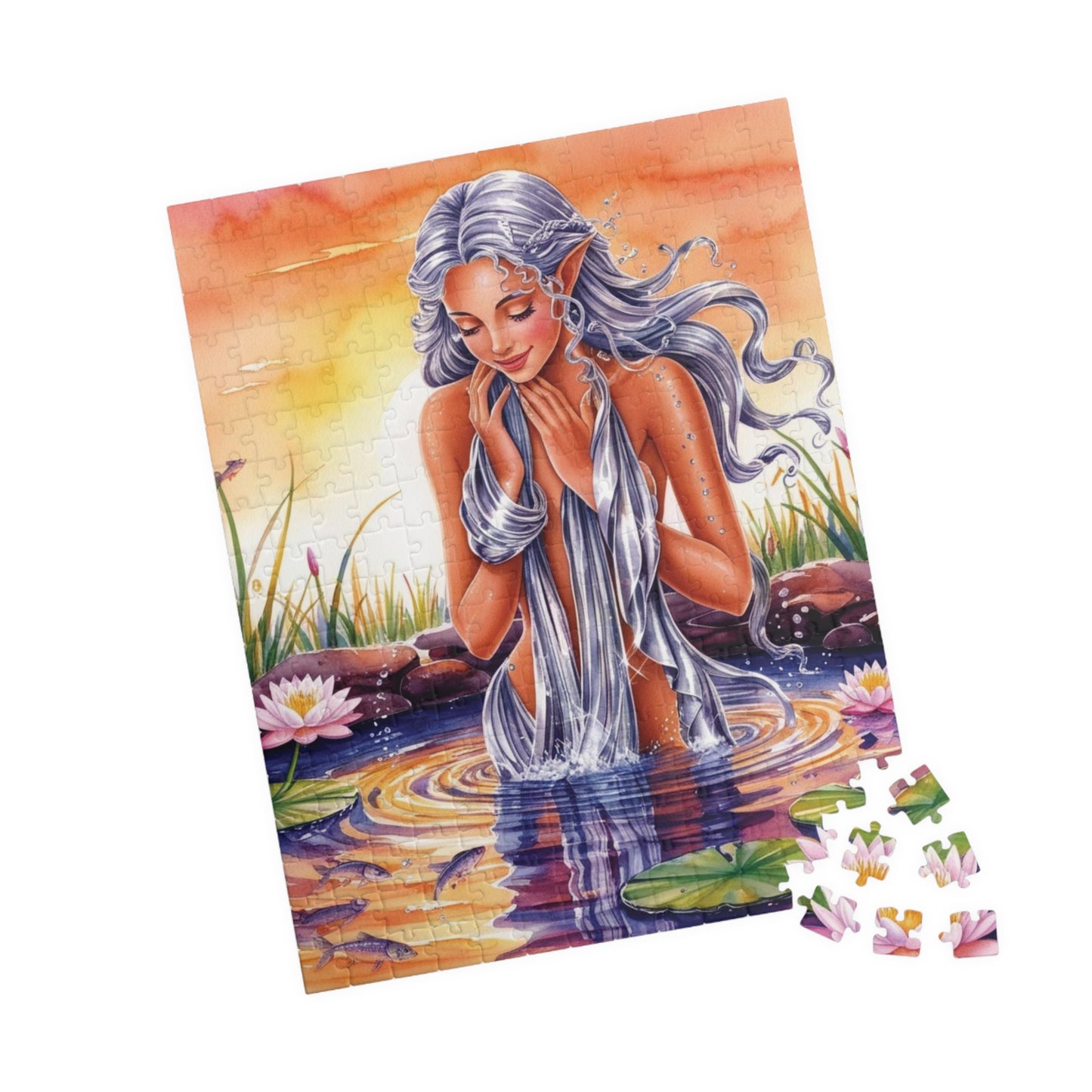 Water Nymph Mythical Jigsaw Puzzle, Fantasy Magical Themed Game, Adult Mindful Challenging Activity, Puzzle Lover Enthusiasts Hobby Puzzle The Puzzle Chest