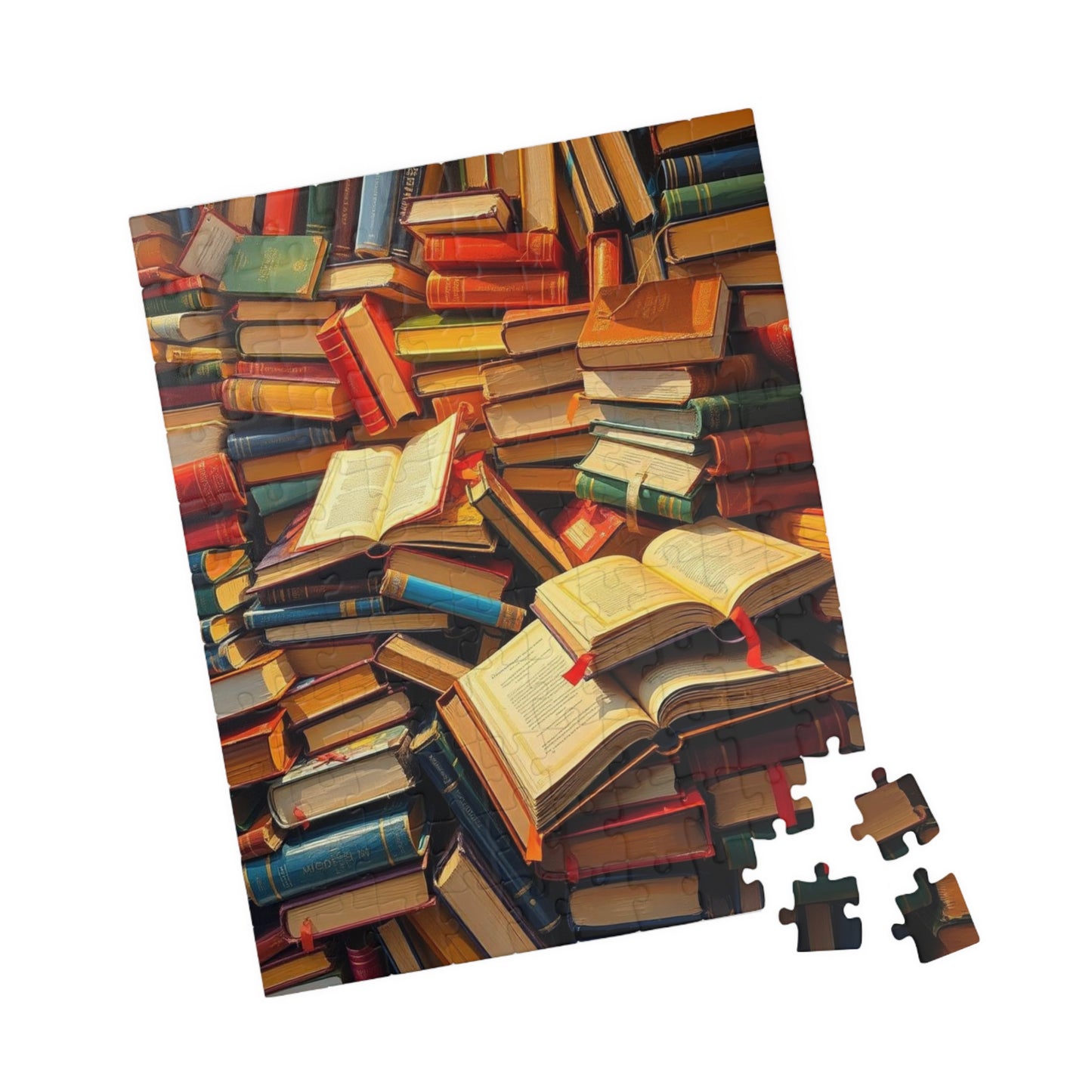 Book Lover's Jigsaw Puzzle Fun - Chaotic Collage, Ideal for Cozy Home Activity, Family Bonding Time Brain Teaser, Gift for Readers Puzzle The Puzzle Chest