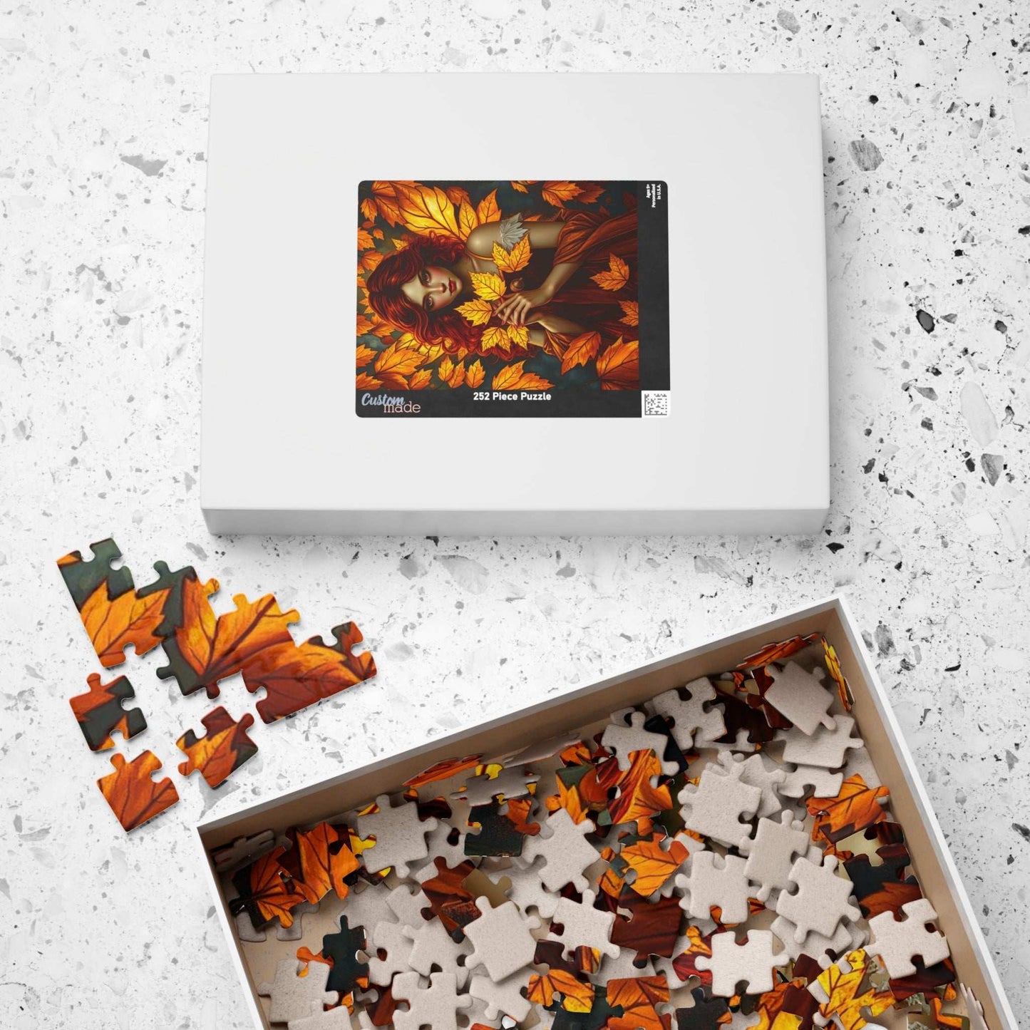 Autumn Leaves Forest Fairy Jigsaw Puzzle, 110, 252, 520, 1014-piece, Cozy Indoor Activity, Gift for Puzzle Lover, Fall Home Decor, Leafy Art Puzzle The Puzzle Chest