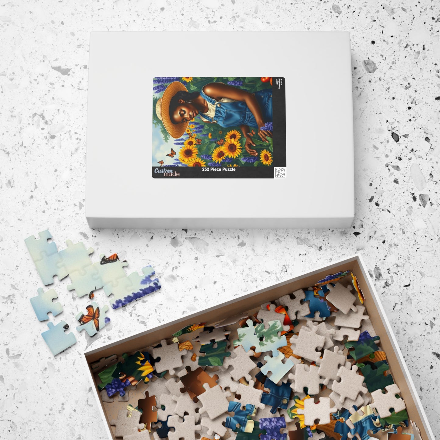 African American Woman Jigsaw Puzzle, Garden Scene 110-1014 Piece, Perfect Gift for Nature Lovers, Family Bonding Activity, Creative Hobby Puzzle The Puzzle Chest