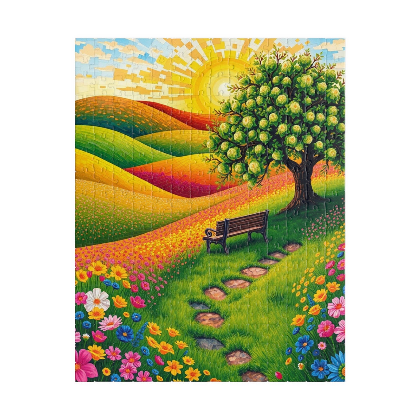 Serene Nature Mosaic Puzzle - 110, 252, 520, 1014-piece, Gift for Nature Lovers, Family Fun Activity 252 pcs (Vertical) Puzzle The Puzzle Chest