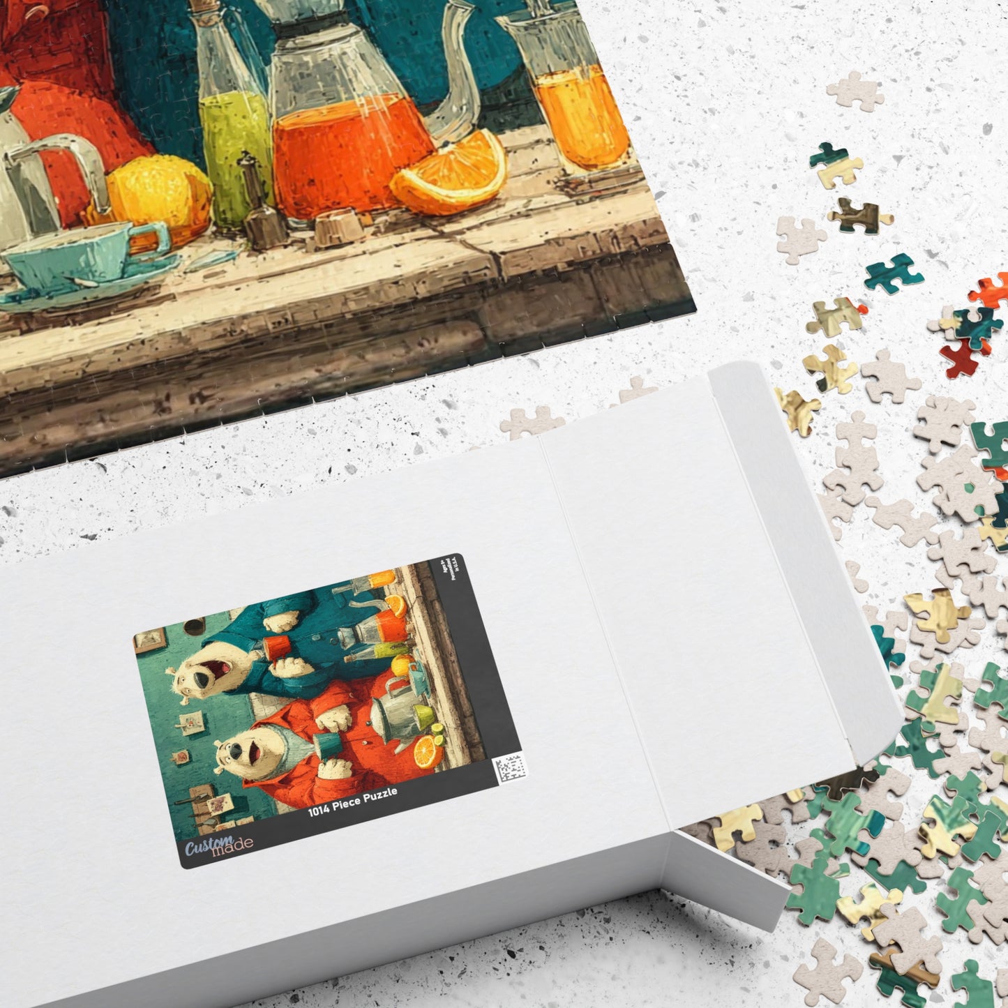 Cartoon Bear Tea Party – Whimsical Cute Animal Jigsaw Puzzle with Adorable Characters Puzzle The Puzzle Chest