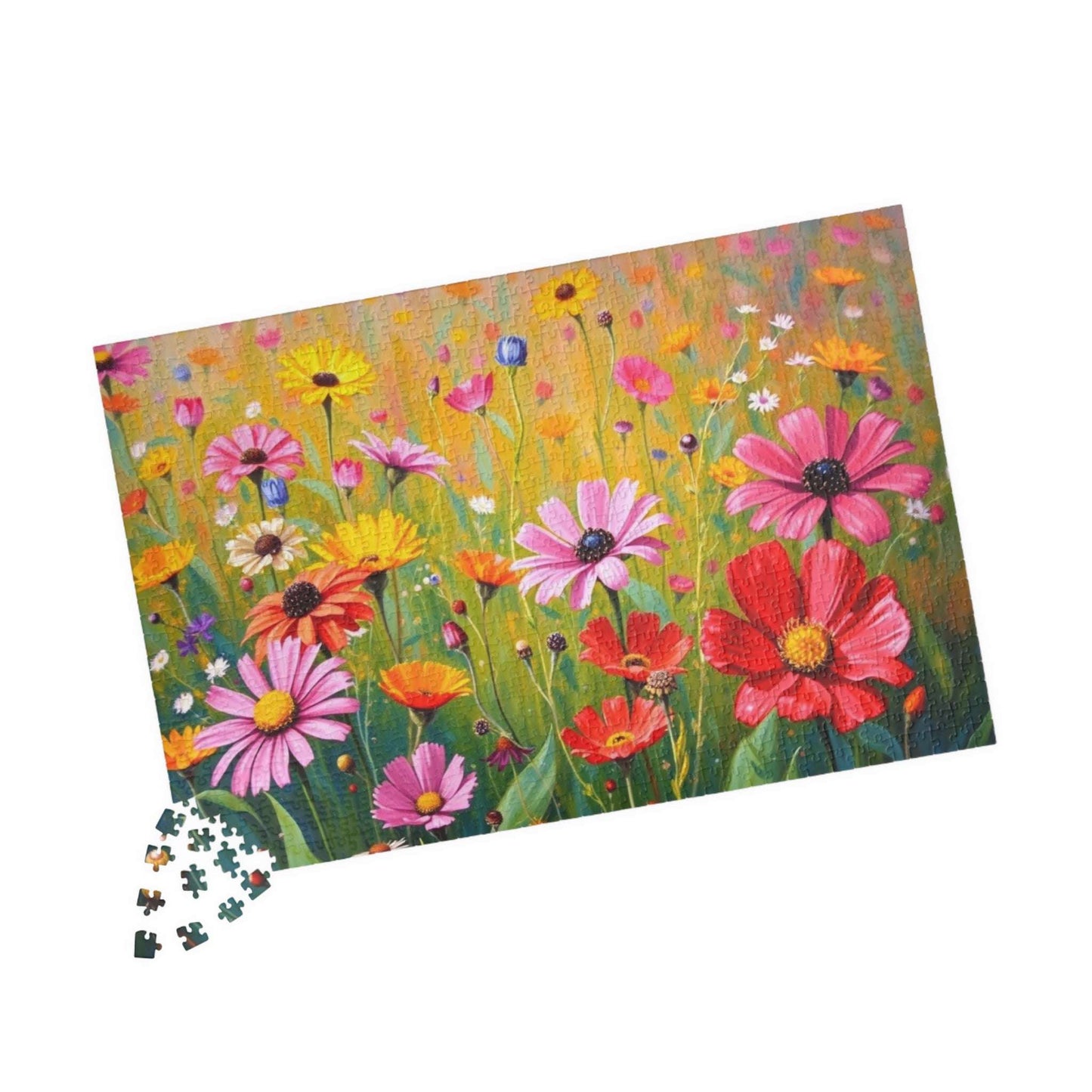 Vibrant Floral Puzzle, Flower Botanical Jigsaw Game for Adults, Gift for Nature Lovers and Family Fun Game Nights, Mindfulness Activity Puzzle The Puzzle Chest