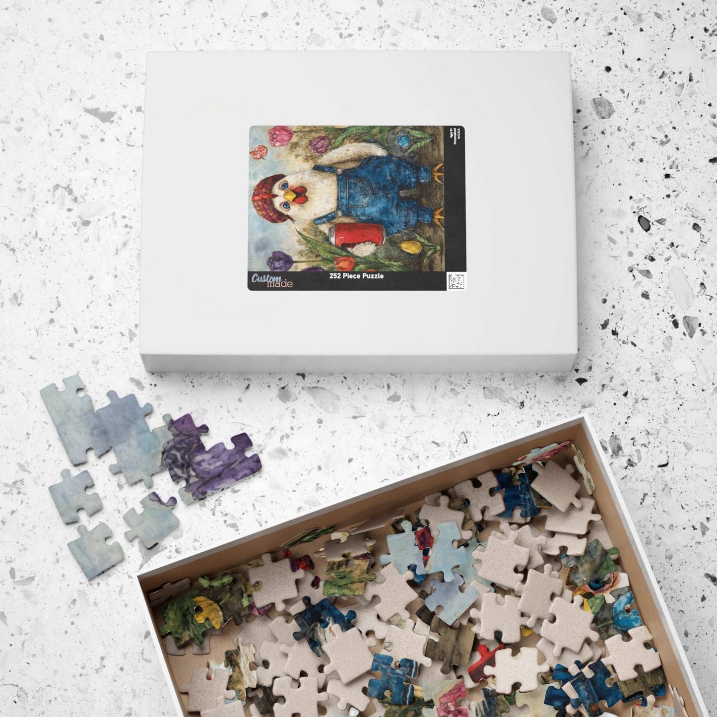 Chicken Gardener Jigsaw Puzzle, Cartoon Bird Puzzle Ideal for Fun Family Activity, Gift, Game Night, Farm Animal Puzzle Lover, Brain Teaser Puzzle The Puzzle Chest