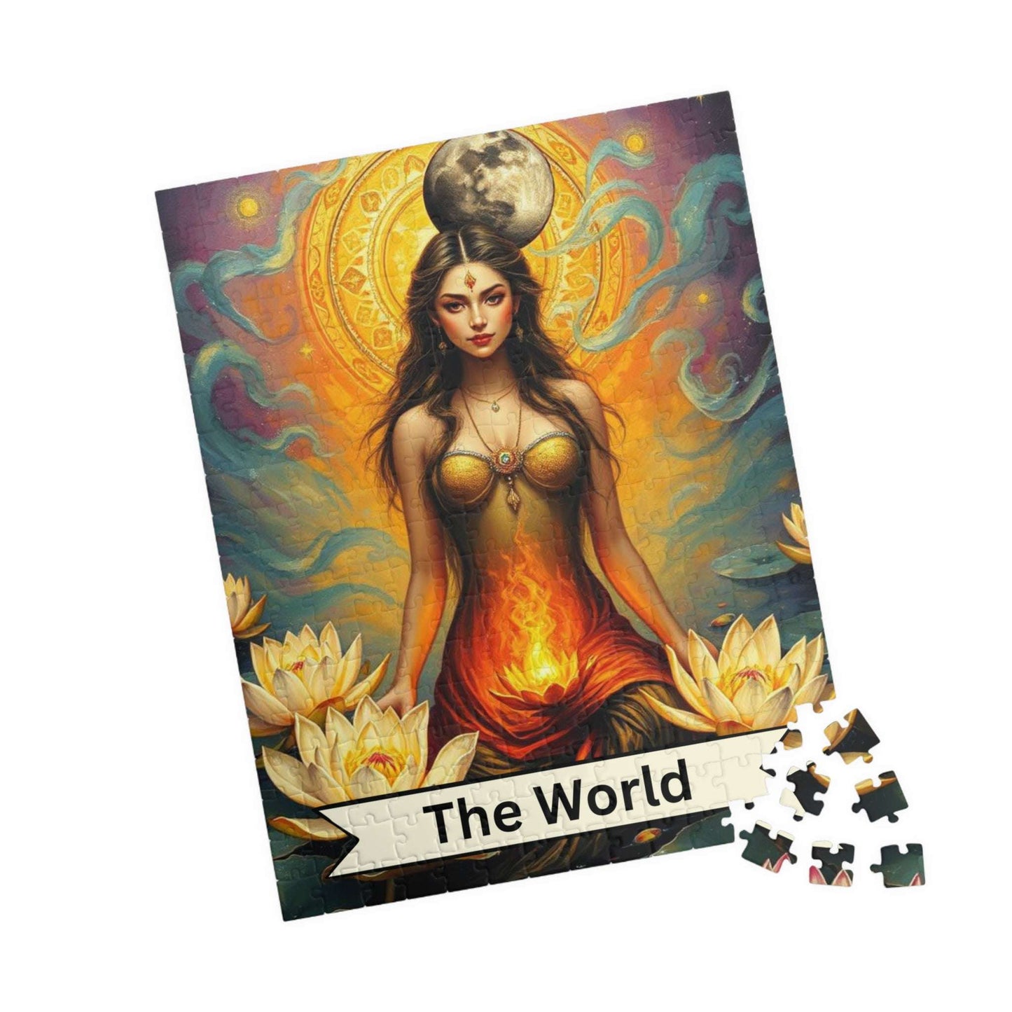 The World Goddess Puzzle - Tarot Card Style Jigsaw 110 - 1014 Pieces, Holiday Birthday Gift for Friends, Family Game Night, Mindful Activity 252 pcs (Vertical) Puzzle The Puzzle Chest