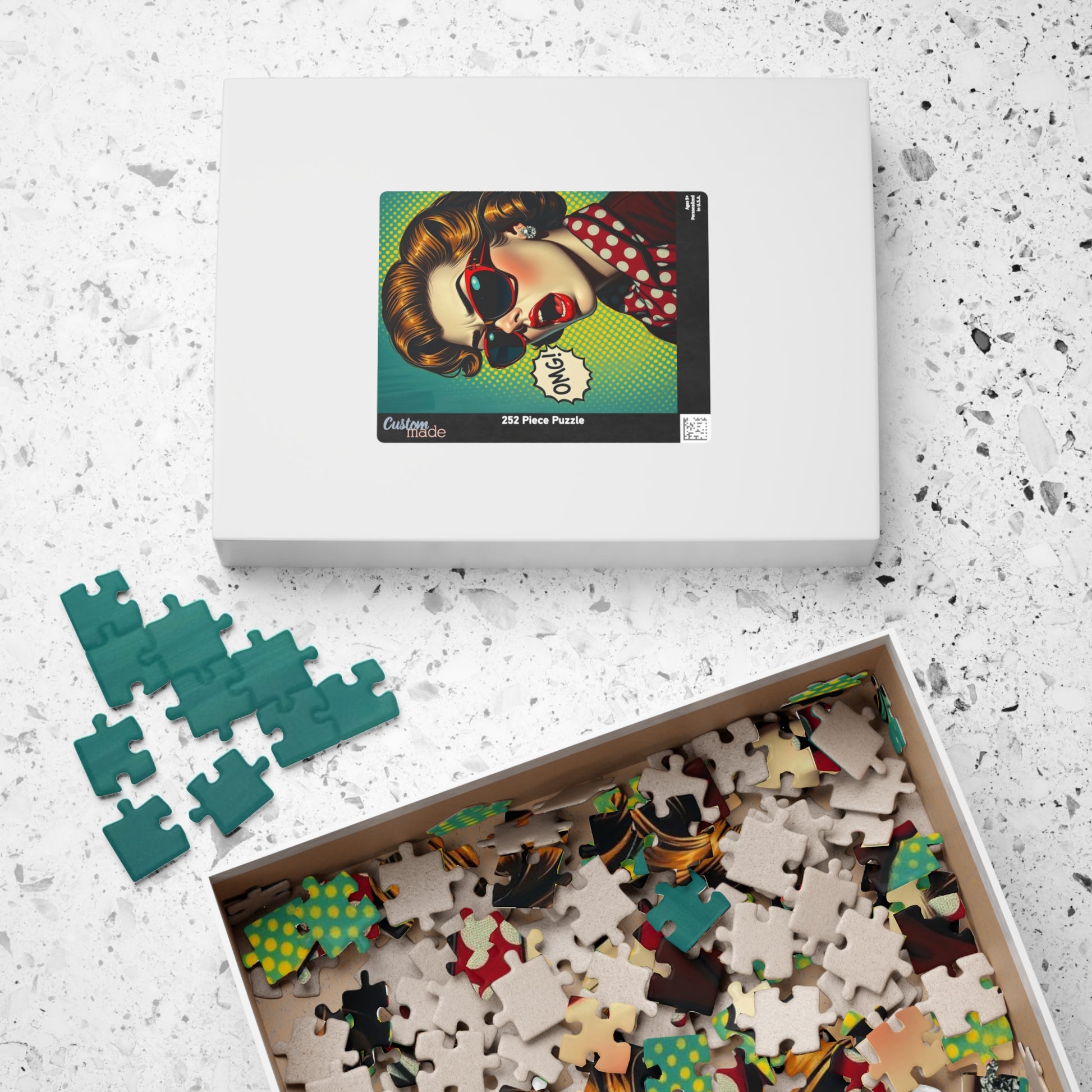 Retro Pop Art Puzzle - OMG! 110, 252, 520, 1014-piece, Fun Family Game Night, Puzzle Lover Gift for Friend Holiday Birthday, Home Decor Puzzle The Puzzle Chest