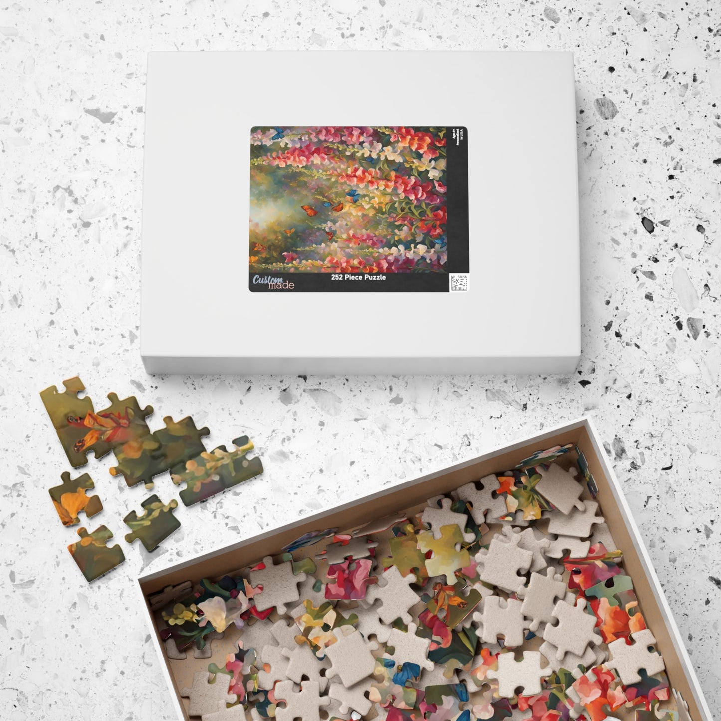 Butterfly and Snapdragon Flower Jigsaw Puzzle, Serene Floral Nature Scene, Ideal Gift for Nature Lovers, Puzzle Enthusiasts, Art Fans Puzzle The Puzzle Chest
