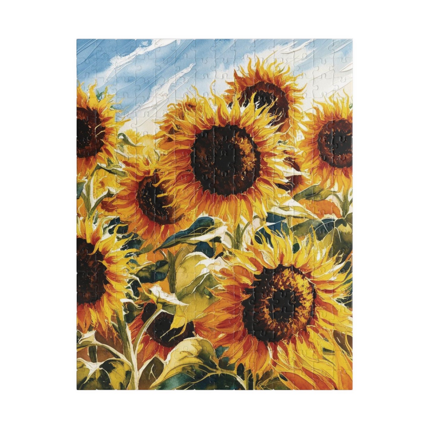 Sunflower Field Puzzle, Floral Jigsaw Game for Adult Home Entertainment, Family Game Night, Holiday Birthday Gift for Puzzle Loving Friends 252 pcs (Vertical) Puzzle The Puzzle Chest