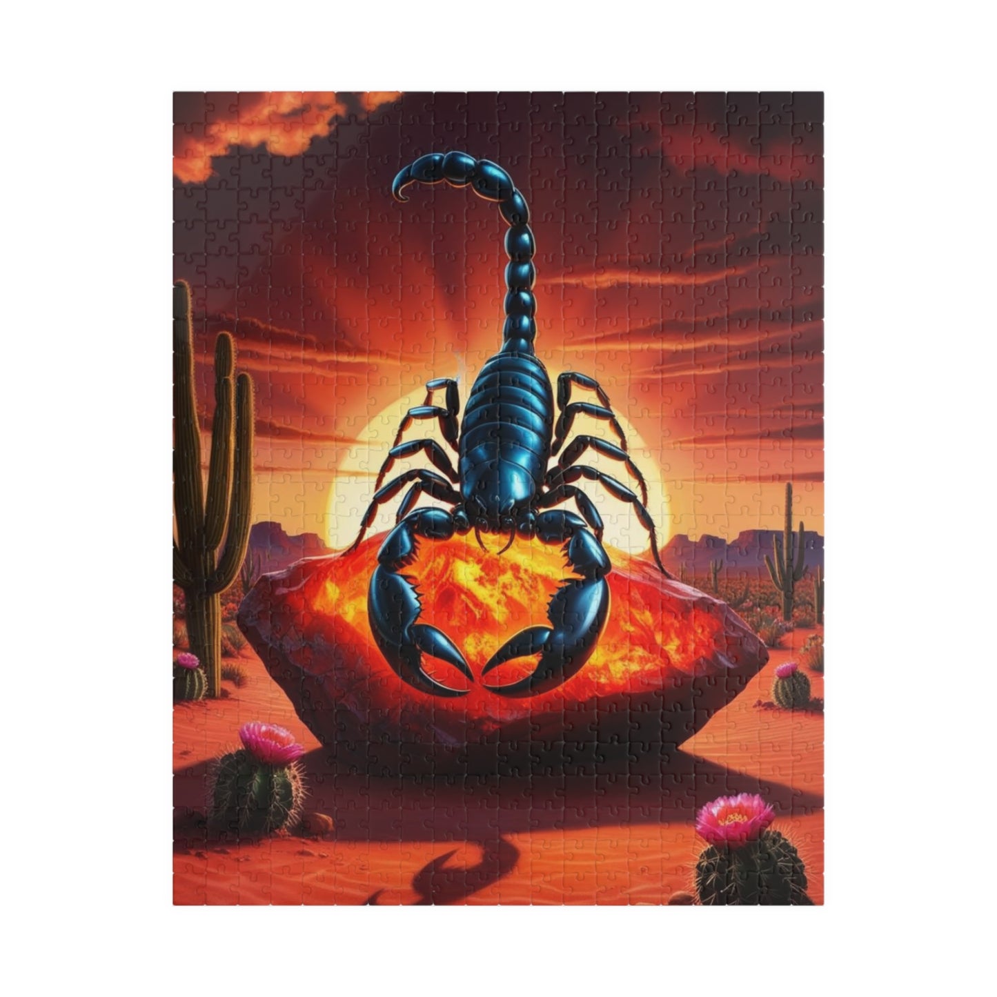 Scorpion Art Puzzle - Scorpio Zodiac Sign Jigsaw Game, Nature Inspired Fun, Gifts for Puzzle Lover, Mindfulness Activity, Home Entertainment 520 pcs (Vertical) Puzzle The Puzzle Chest