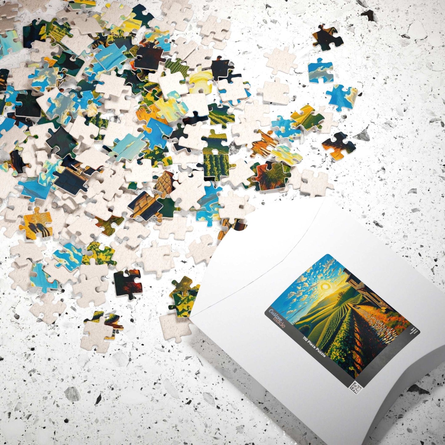 Scenic Vineyard Puzzle, Nature Puzzle, Sunset Jigsaw, Family Activity, Gift for Puzzle Lovers Puzzle The Puzzle Chest