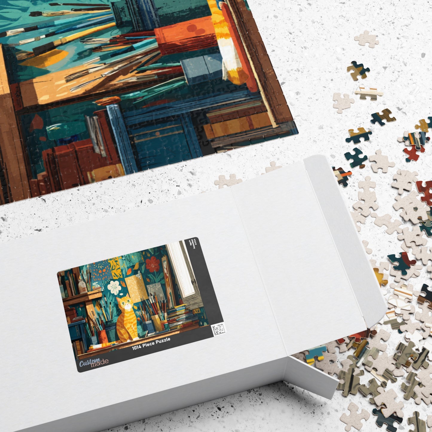 The Artist’s Cat – Matisse Inspired Jigsaw Puzzle, Animal Theme Studio Art Kitten Puzzle for Feline Lovers Puzzle The Puzzle Chest