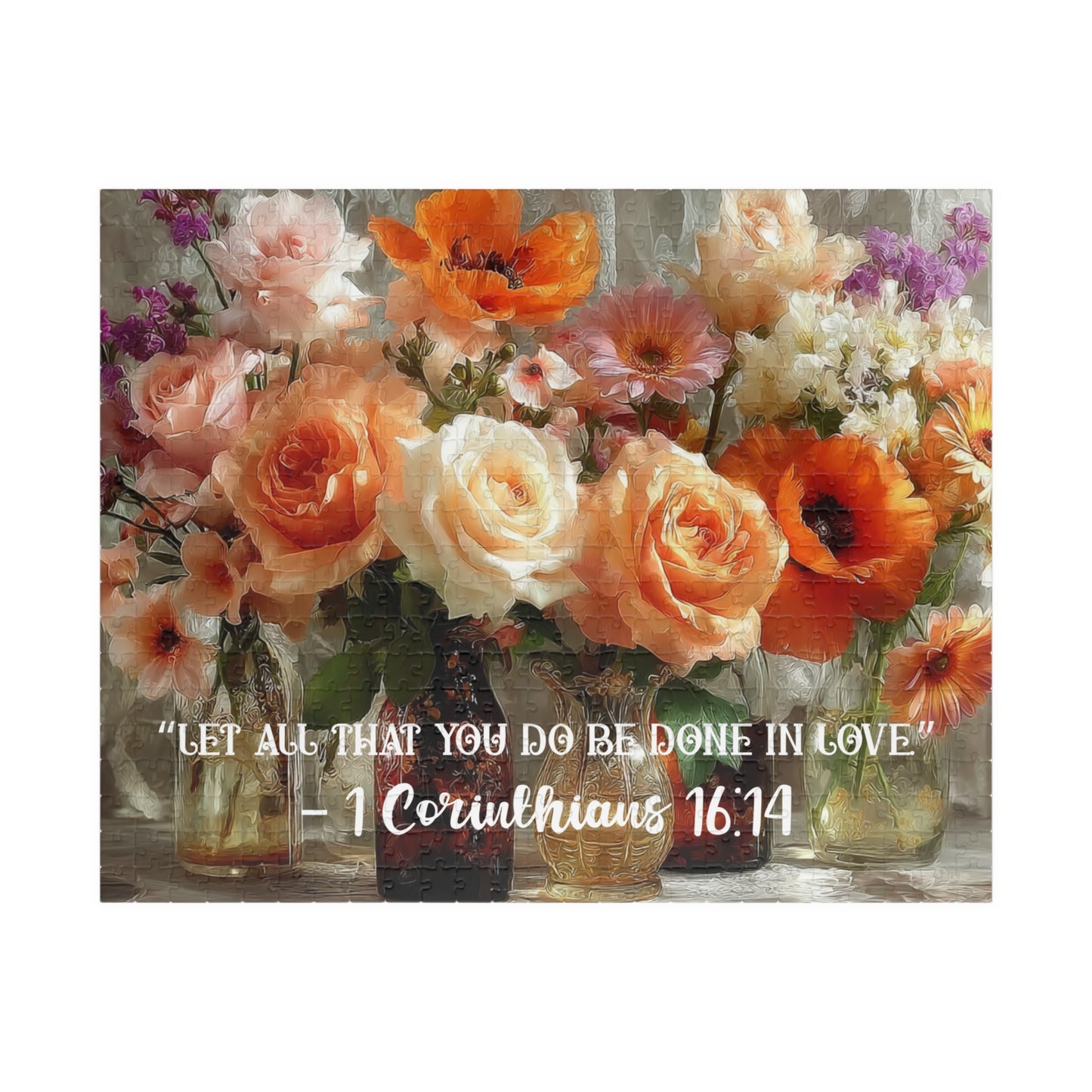 Vessels of Love – Grace in Bloom Jigsaw Puzzle, Floral Inspirational Puzzle Ideal Gift for Mindfulness & Family Fun, Christian Puzzle Lovers Puzzle The Puzzle Chest