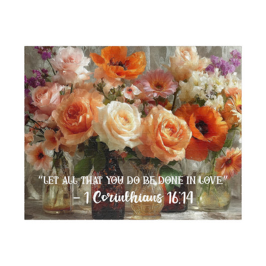Vessels of Love – Grace in Bloom Jigsaw Puzzle, Floral Inspirational Puzzle Ideal Gift for Mindfulness & Family Fun, Christian Puzzle Lovers Puzzle The Puzzle Chest