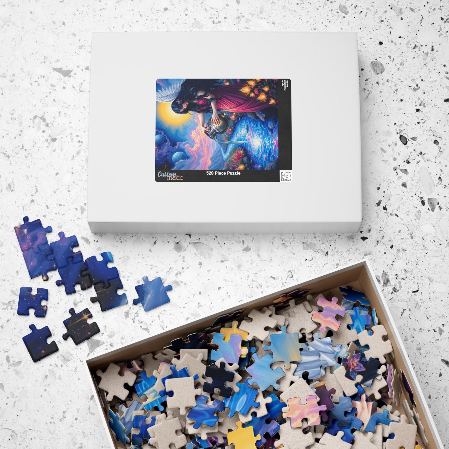 Mystical Water Goddess Puzzle, Aquarius Zodiac Symbol Jigsaw Game, Gift for Friends Fantasy Lovers, Mindfulness Activity, Home Entertainment Puzzle The Puzzle Chest