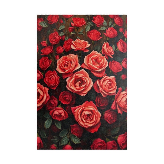 Elegant Rose Puzzle, Red Flowers Jigsaw Game for Adults, Relaxing Hobby, Gift for Garden Lovers, Puzzle Fans and Art Enthusiast, Family Fun 1014 pcs (Vertical) Puzzle The Puzzle Chest