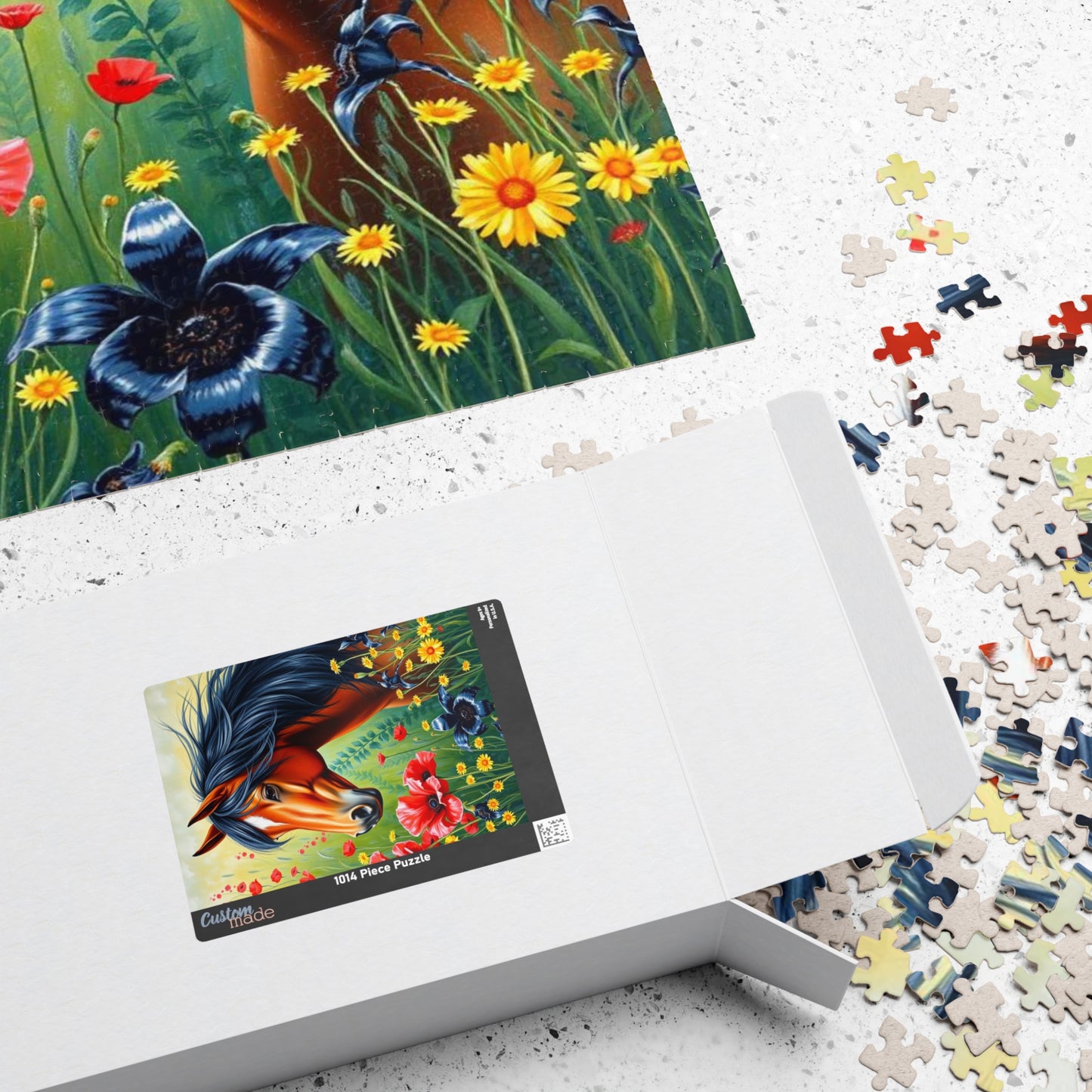 Horse-Themed Puzzle, Colorful Equine Jigsaw Game for Adults and Teens, Friend Gift for Animal Lover, Family Night, Artful Home Entertainment Puzzle The Puzzle Chest