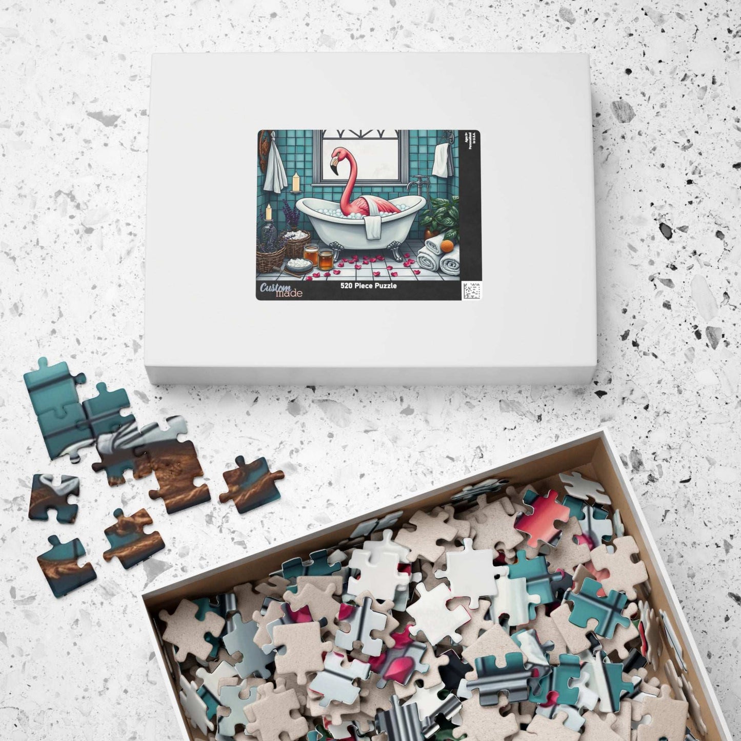 Spa Day Flamingo Puzzle - Charming Holiday Birthday Gift for Friends, Family Bonding Time, Game Night, Puzzle Enthusiasts Puzzle The Puzzle Chest