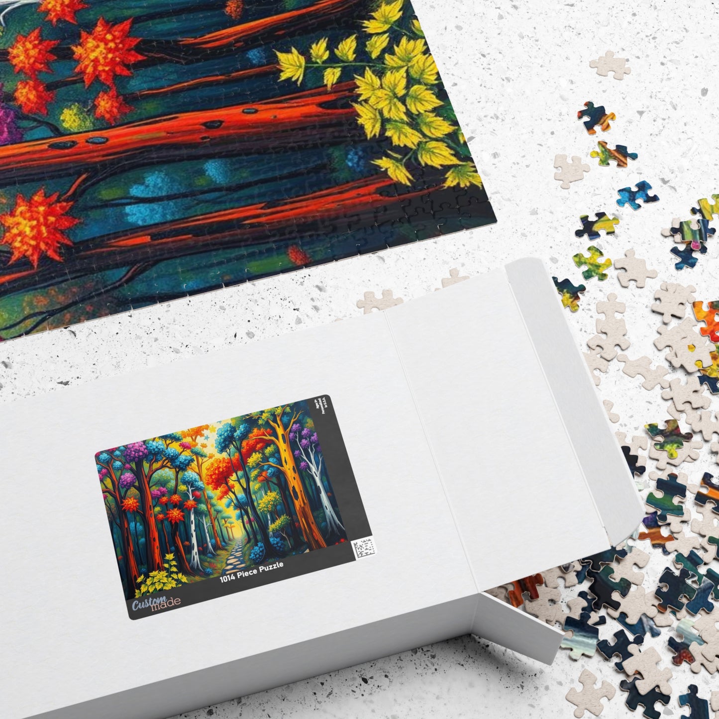 Colorful Forest Puzzle Jigsaw Game for Relaxation and Fun, Gift for Nature Lovers, Family Activity, 110, 252, 520, 1014-piece Brain Teaser Puzzle The Puzzle Chest
