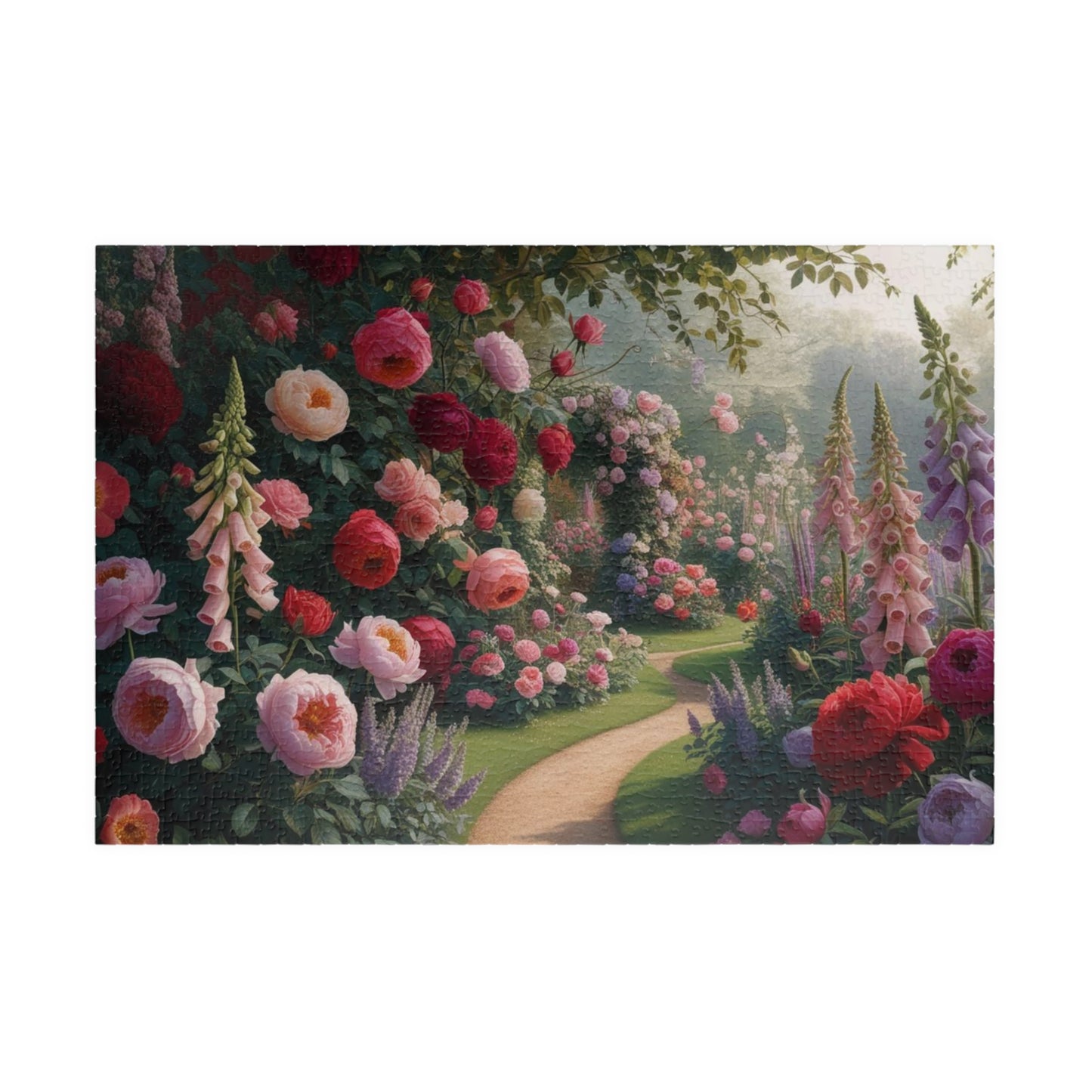 Floral Pathway Puzzle, Beautiful Garden Adult Jigsaw Game, Relaxing Indoor Activity, Home and Family Entertainment, Gift for Nature Lovers 1014 pcs (Horizontal) Puzzle The Puzzle Chest