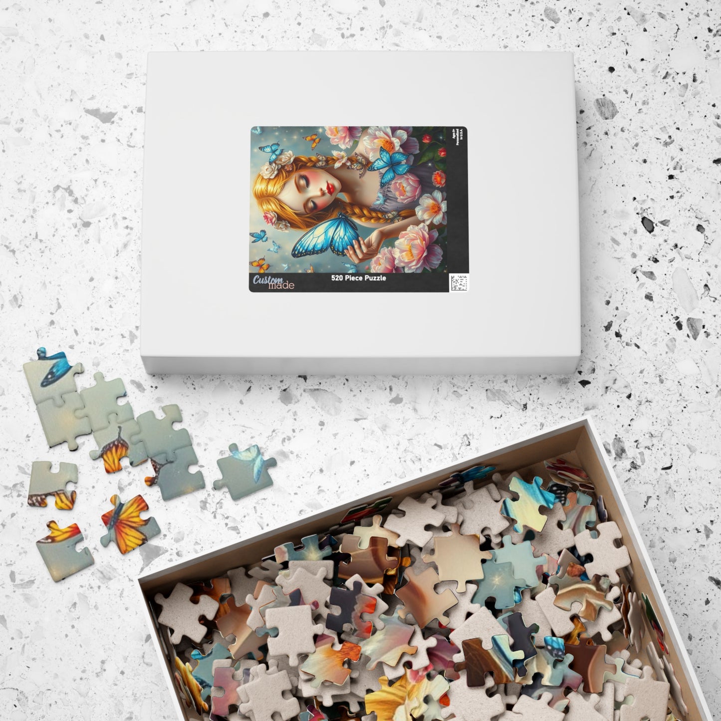 Butterfly Dream Puzzle, Enchanting Art Jigsaw Game, Nature Animal-themed Gift, Floral Puzzle for Adult, Family Activity or Solo Fun Puzzle The Puzzle Chest