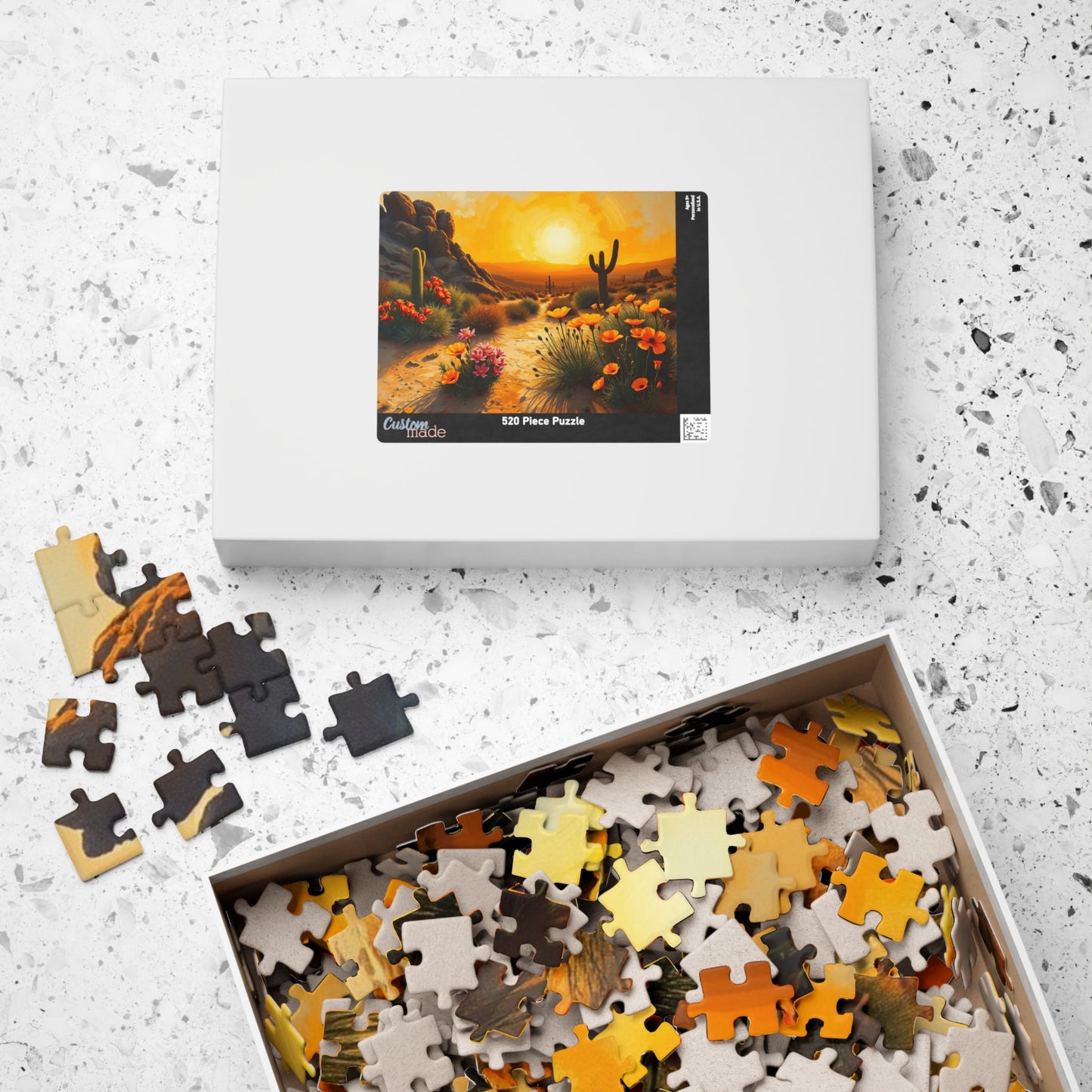 Desert Sunset Puzzle, Landscape Jigsaw Game, Quiet Home Activity, Gift for Nature Lover, Family or Solo Fun, Holiday or Birthday Present Puzzle The Puzzle Chest