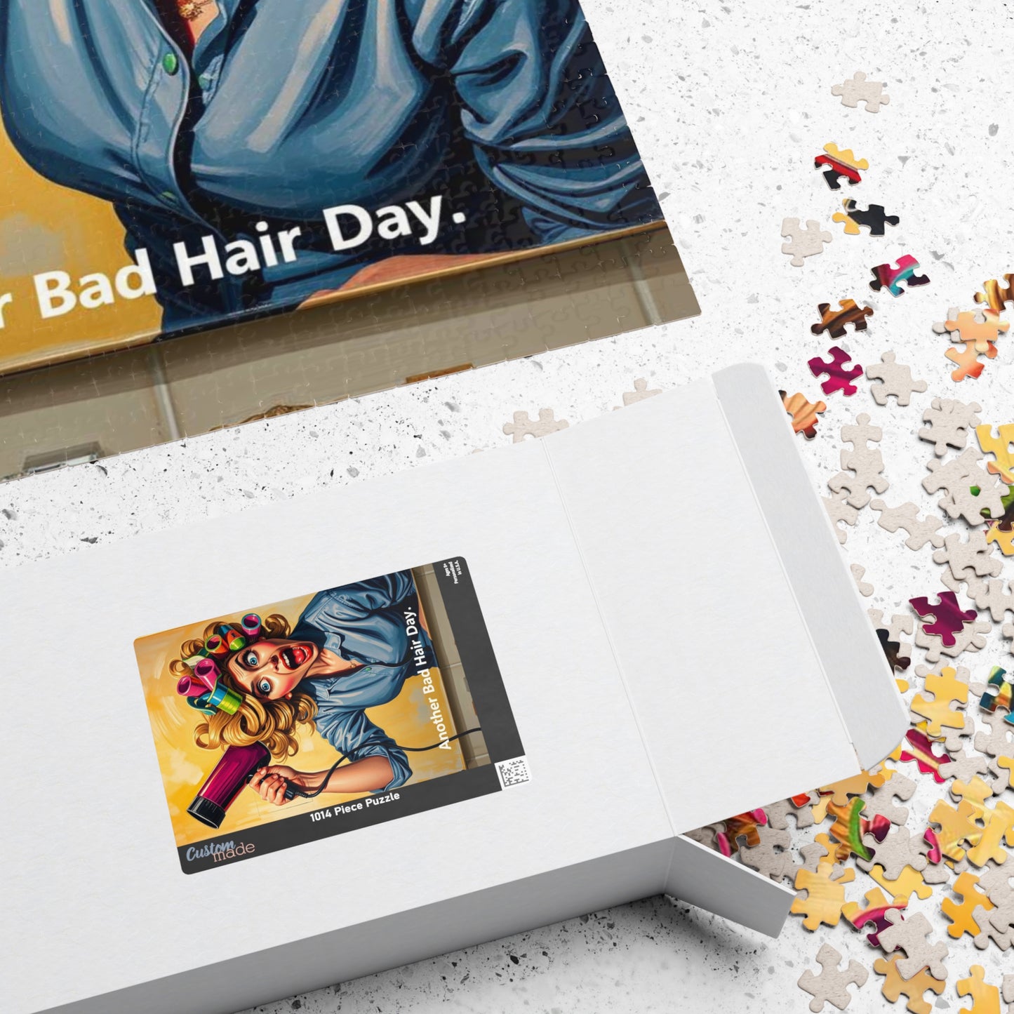 Humorous Pop Art Jigsaw Puzzle - Another Bad Hair Day Fun for Adults, Gift for Friends, Haircut Lovers, Family Game Night Puzzle The Puzzle Chest