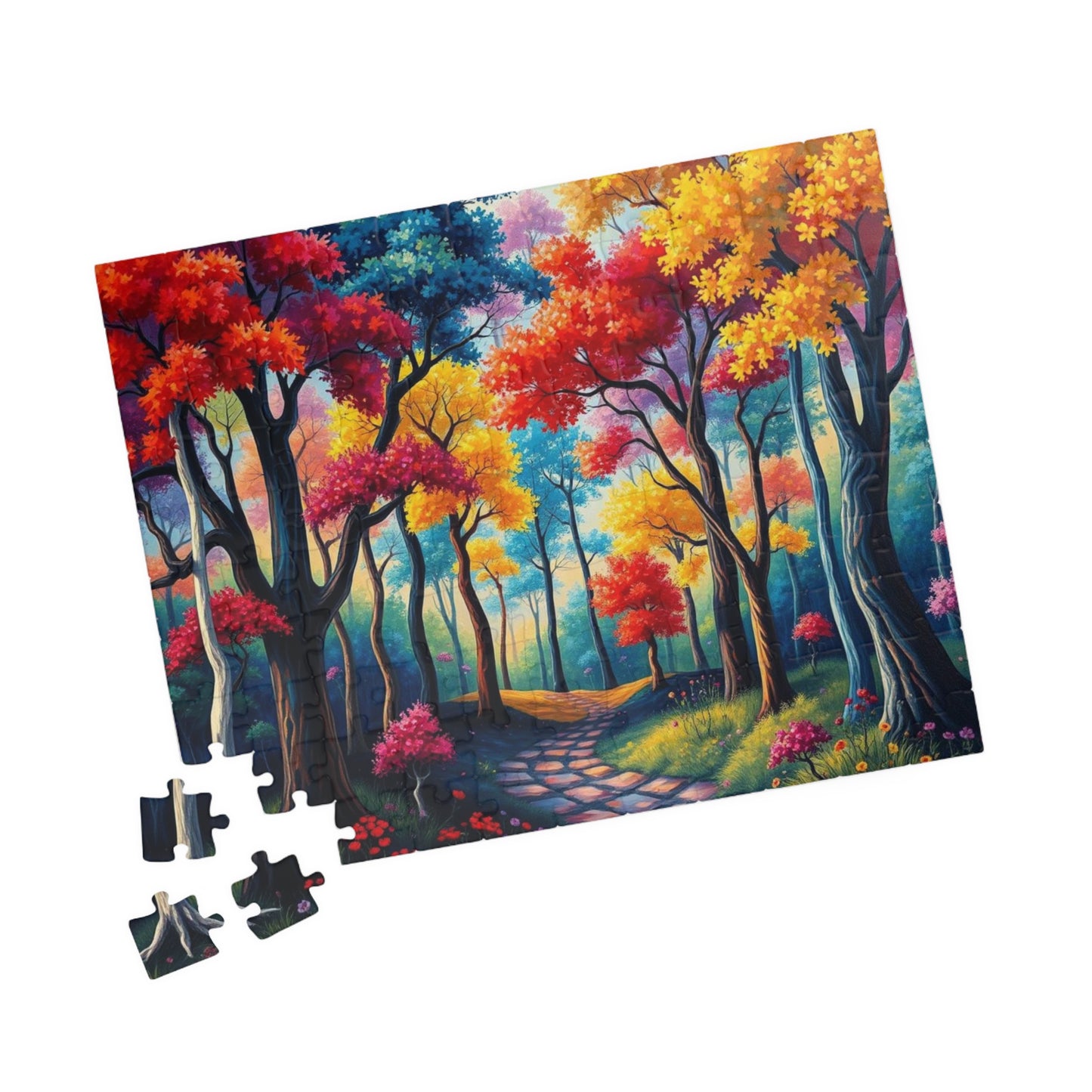 Autumn Woodland Puzzle - Landscape Jigsaw Game, Tranquil Fall Scenery, Family Game Night Gift for Nature Lover, Cozy Mindful Indoor Activity Puzzle The Puzzle Chest