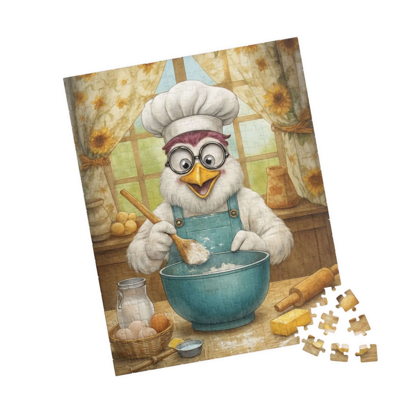 Chicken Chef Jigsaw Puzzle, Bird Puzzle Ideal for Fun Family Activity, Gifts for Puzzle Lovers, Home Entertainment, Brain Teaser Puzzle The Puzzle Chest