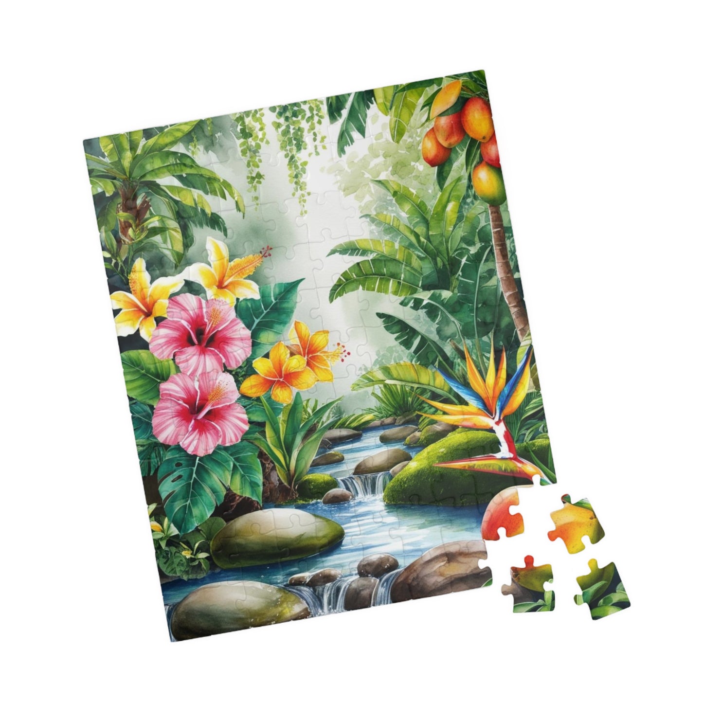 Garden of Eden Puzzle, Biblical Theme, 110, 252, 520, 1014-piece, Flowers Bloom, Streams, Fruit Trees, Faith-Based Gift for Puzzle Lover Puzzle The Puzzle Chest