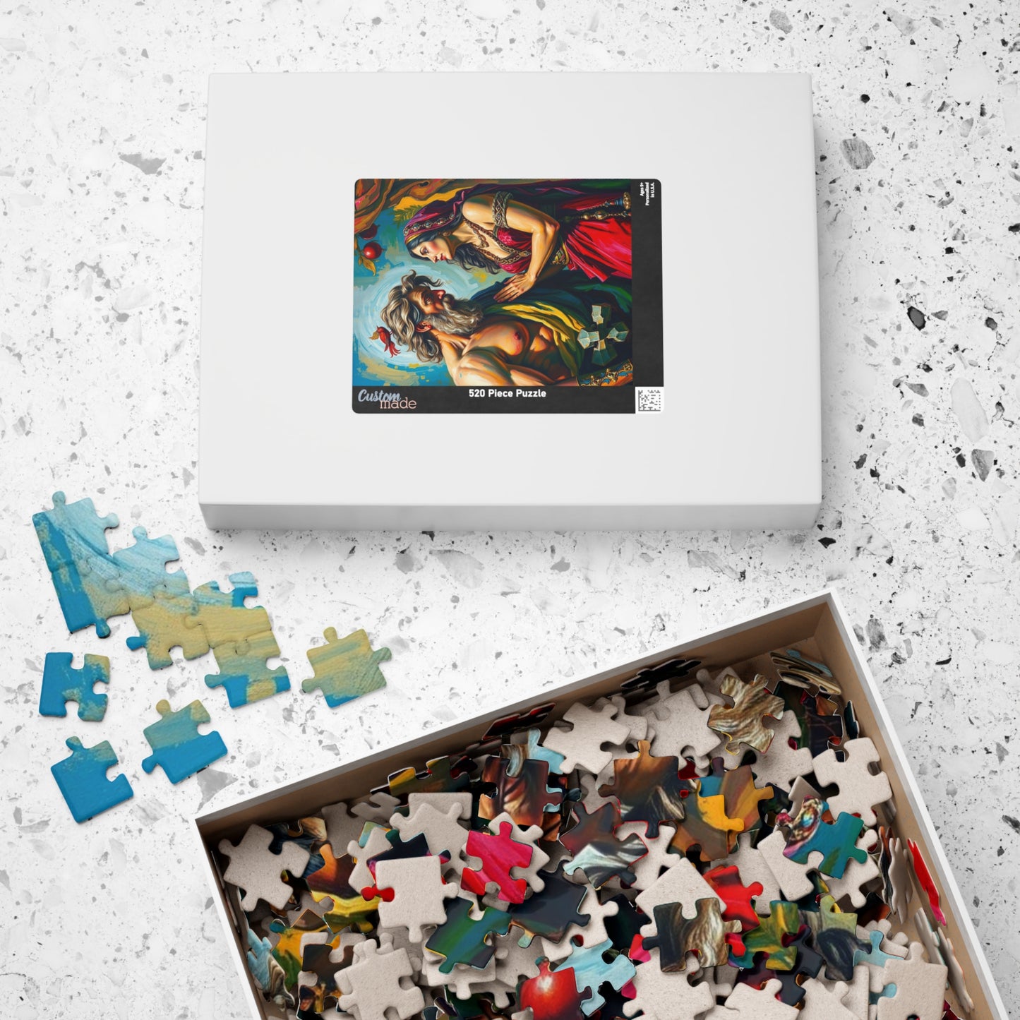 Biblical Puzzle, Samson and Delilah Jigsaw Game, Faith-Based Puzzle for Adults, Religious Gift, Family Game Night, Stress Reliever, Unique Puzzle The Puzzle Chest