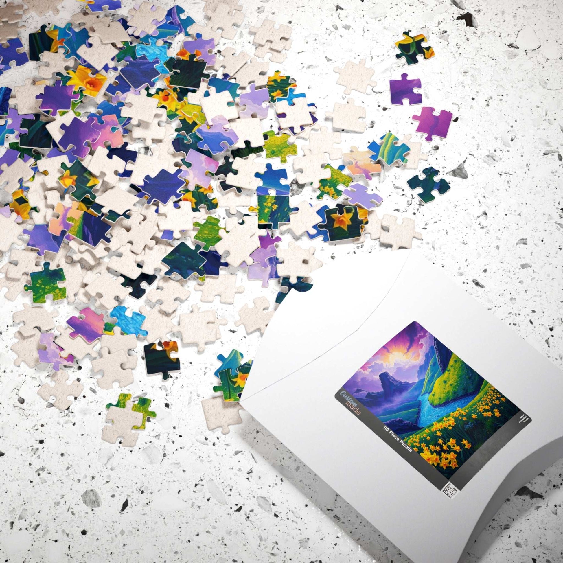 Serene Nature Daffodil Puzzle - Tranquil Flower Landscape Jigsaw Game, Perfect for Relaxation, Family Nights, Gift for Floral Art Lover Puzzle The Puzzle Chest