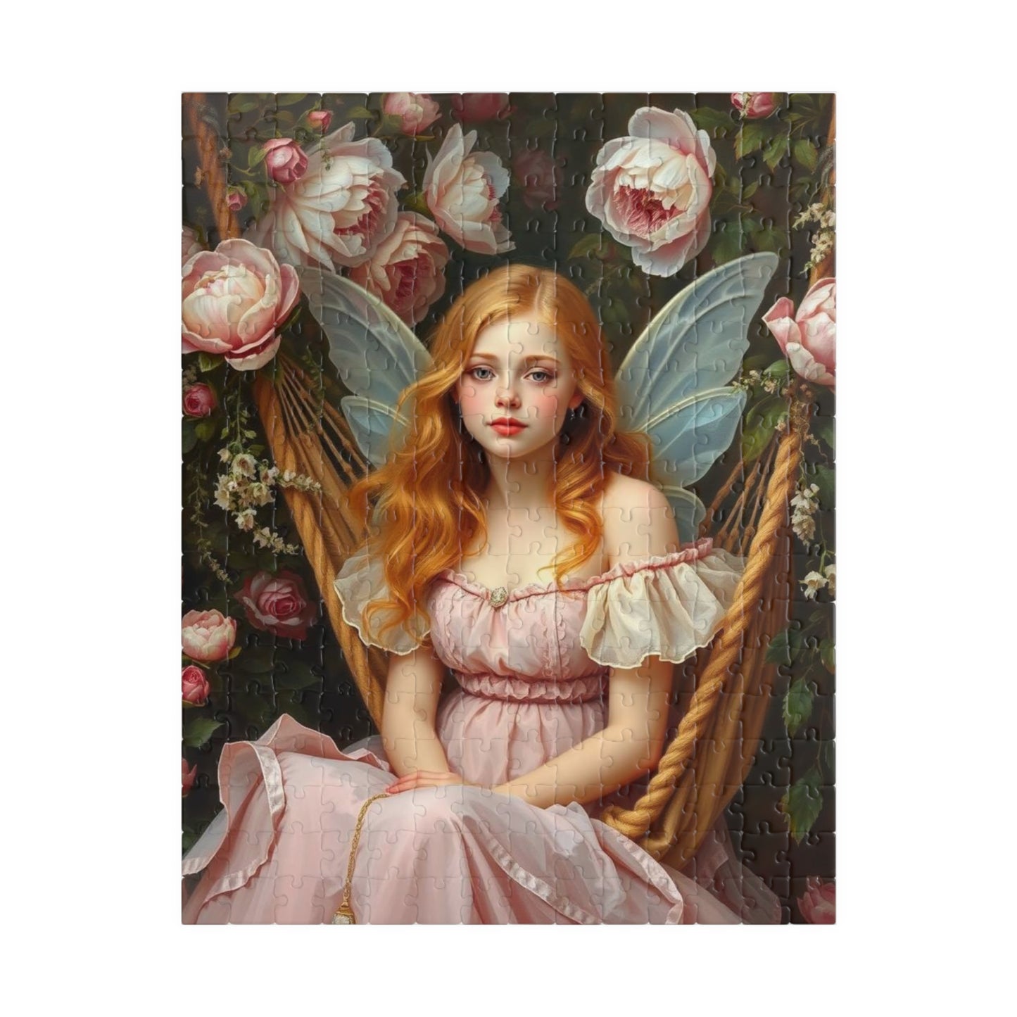 Hammock in Bloom Fairy-Themed Jigsaw Puzzle, Enchanting Artwork Game, Fantasy Gift for Puzzle Lover, Fun Family Solo Activity, Brain Teaser 252 pcs (Vertical) Puzzle The Puzzle Chest