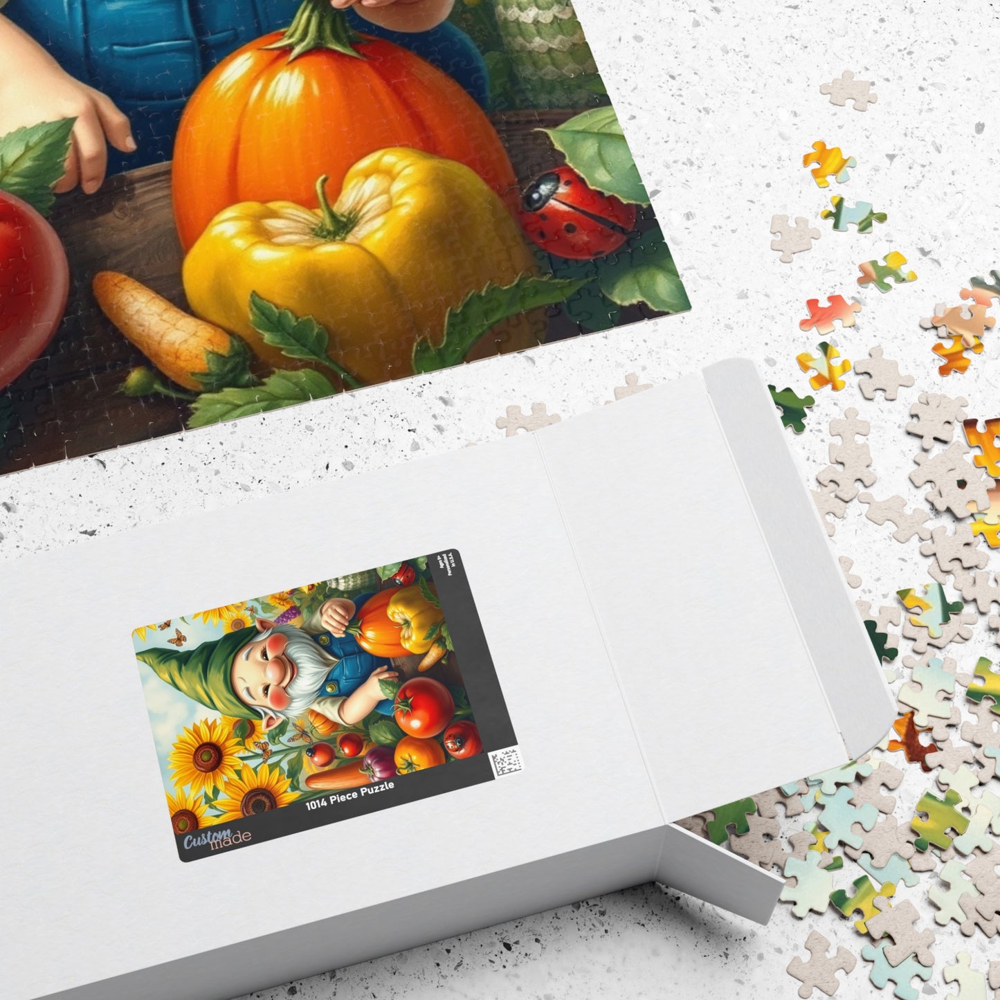 Enchanting Gnome Gardening Puzzle, Fantasy Scene Oversized Vegetables Sunflowers and Butterflies, Ideal Gift for Puzzle Lovers and Gardeners Puzzle The Puzzle Chest