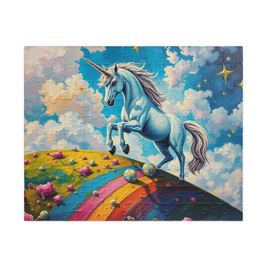 Unicorn Rainbow Puzzle | 110-1014 Piece Mythical Theme Jigsaw | Fun Family Activity, Mental Exercise, Puzzle Lover Holiday Birthday Gift 110 pcs (Horizontal) Puzzle The Puzzle Chest