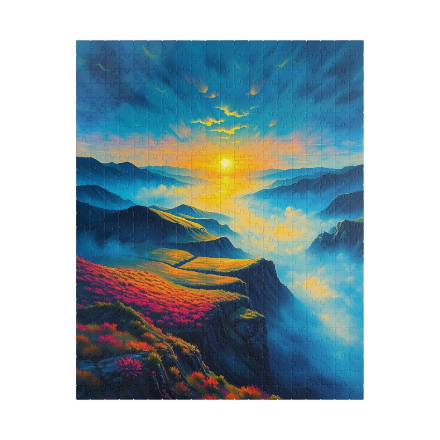 Serene Sunrise Jigsaw Puzzle - 110, 252, 520, 1014 pieces, Puzzle for Relaxation, Fun Family Bonding, Gift for Nature Lovers, Home Decor 520 pcs (Vertical) Puzzle The Puzzle Chest