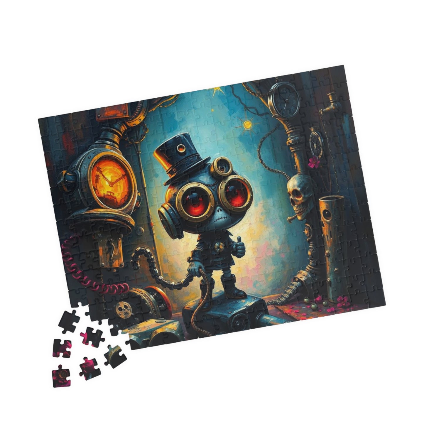 Whimsical Steampunk Jigsaw Puzzle, Unique Birthday Holiday Gift, Family Fun Game Night, Quiet Home Entertainment, Puzzle Lover Puzzle The Puzzle Chest