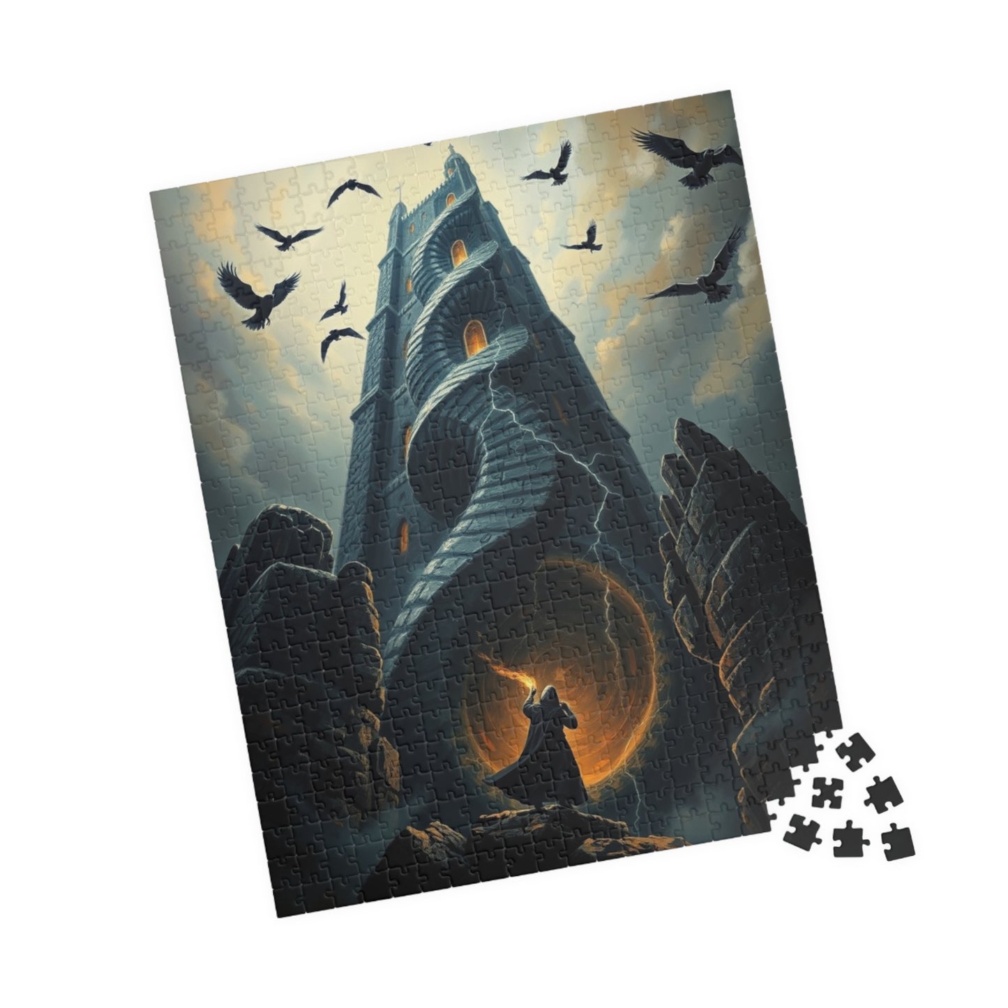 Gothic Tower Puzzle - 110/252/520/1014-Piece Jigsaw Game for Adults, Fantasy Art, Unique gift, Family Fun Indoor Activity, Brain Teaser Puzzle The Puzzle Chest