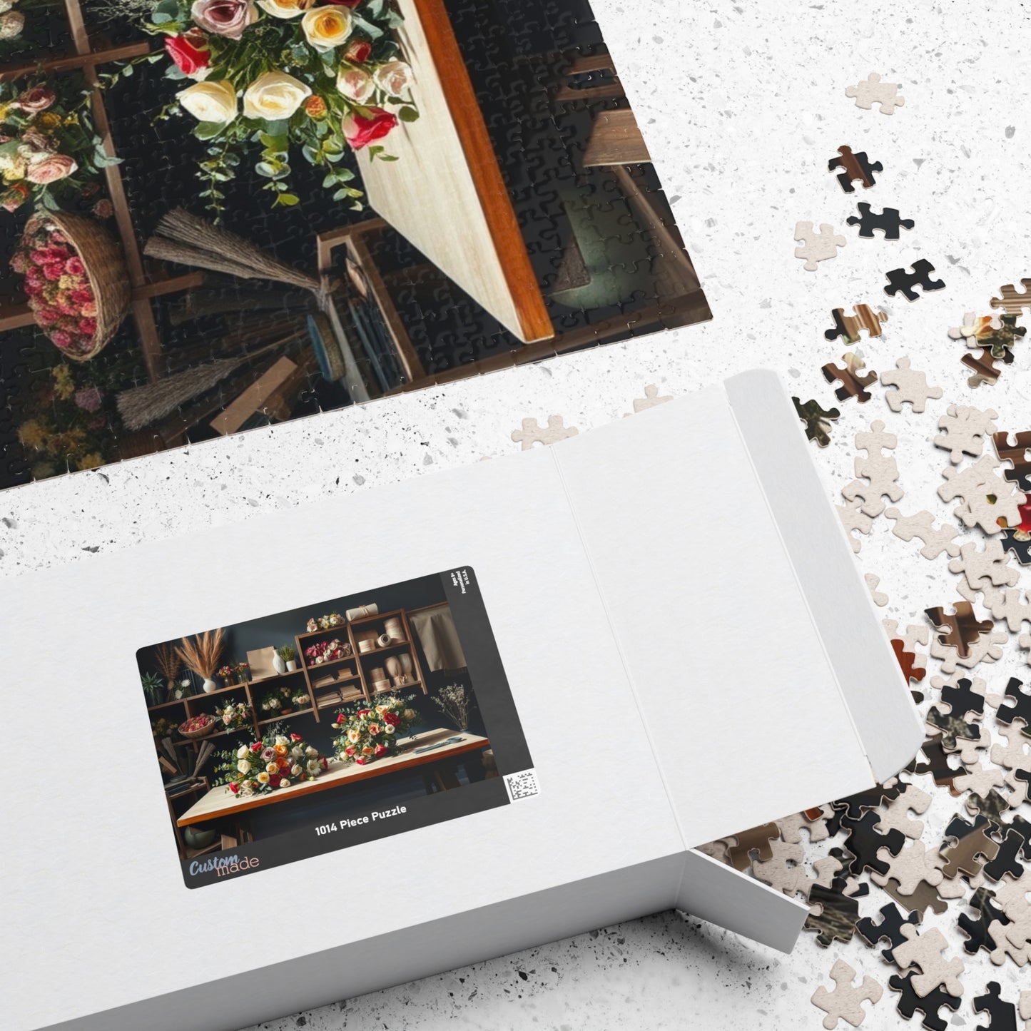 Floral Arrangement Workshop Puzzle, Cozy Flower Studio Bouquet Making Scene Jigsaw Game, Challenging Relaxing Activity, Mindfulness, Gift Puzzle The Puzzle Chest