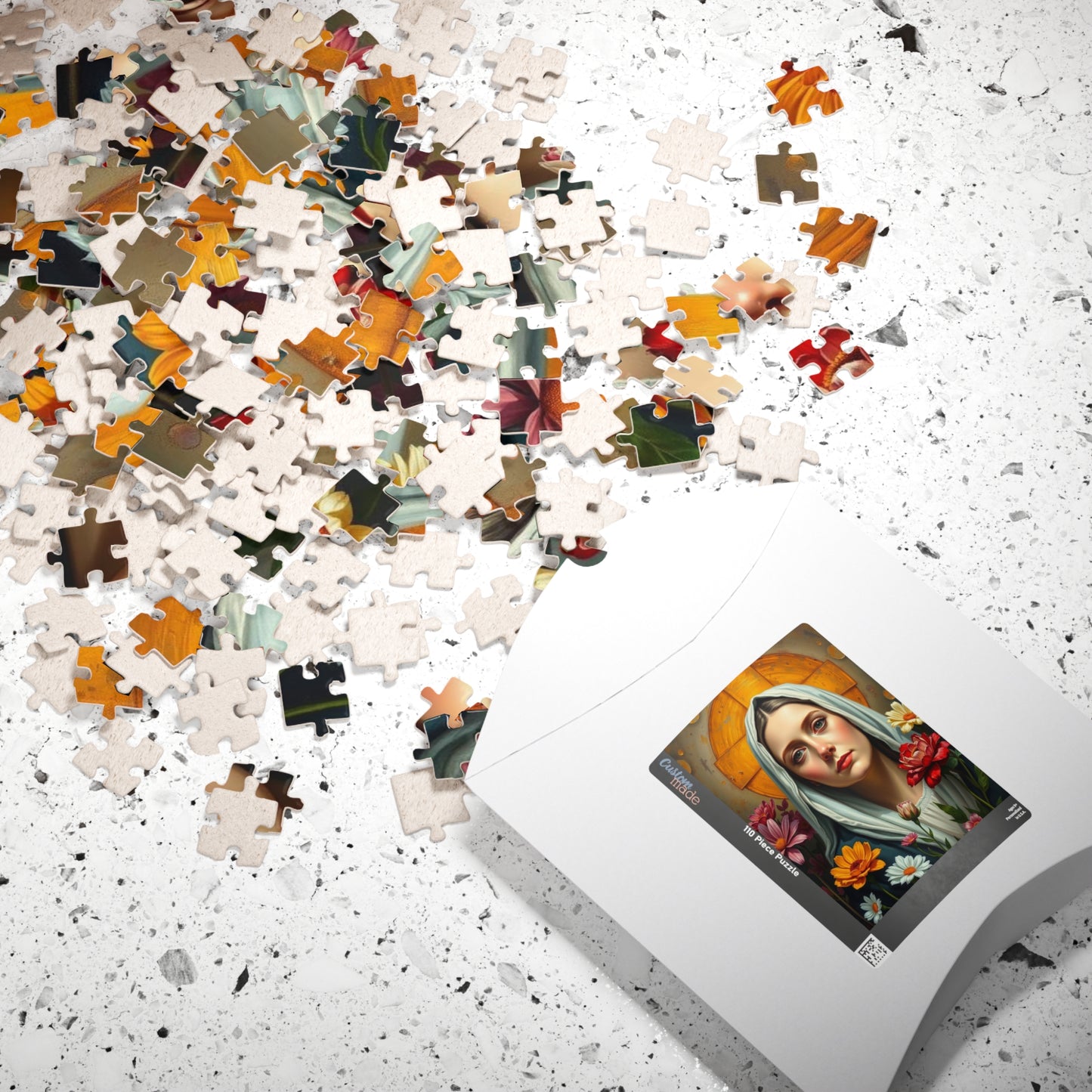 Jigsaw Puzzle, Catholic Saint Therese Flower Garden, 110 252 520 1014 Piece, Religious Gift Idea, Mindfulness Activity, Family Bonding Puzzle The Puzzle Chest