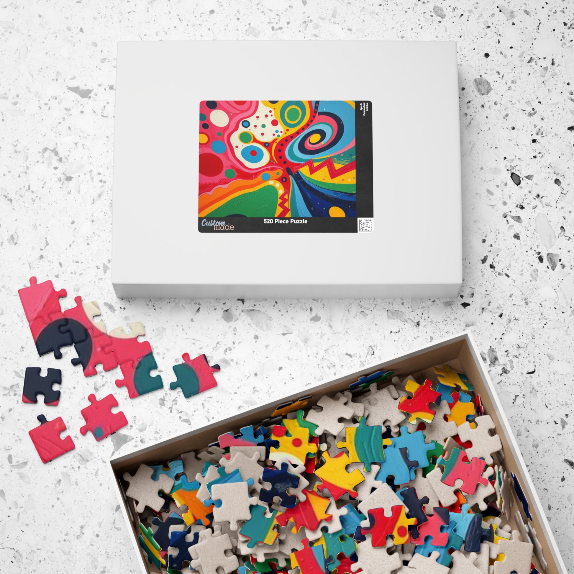 Vibrant Abstract Jigsaw Puzzle for Adult Entertainment Puzzle The Puzzle Chest