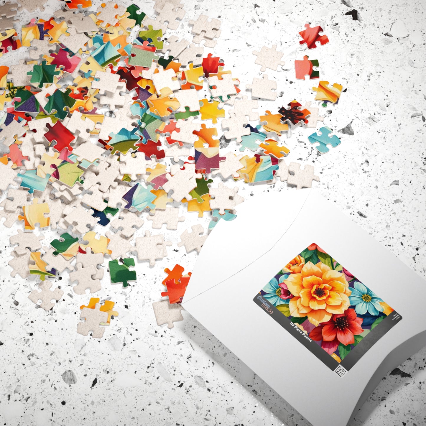 Floral Jigsaw Puzzle Game for Adult Mindfulness Activity, Gift for Flower Lovers, Family Fun, Home Entertainment Game Night, Brain Teaser Puzzle The Puzzle Chest