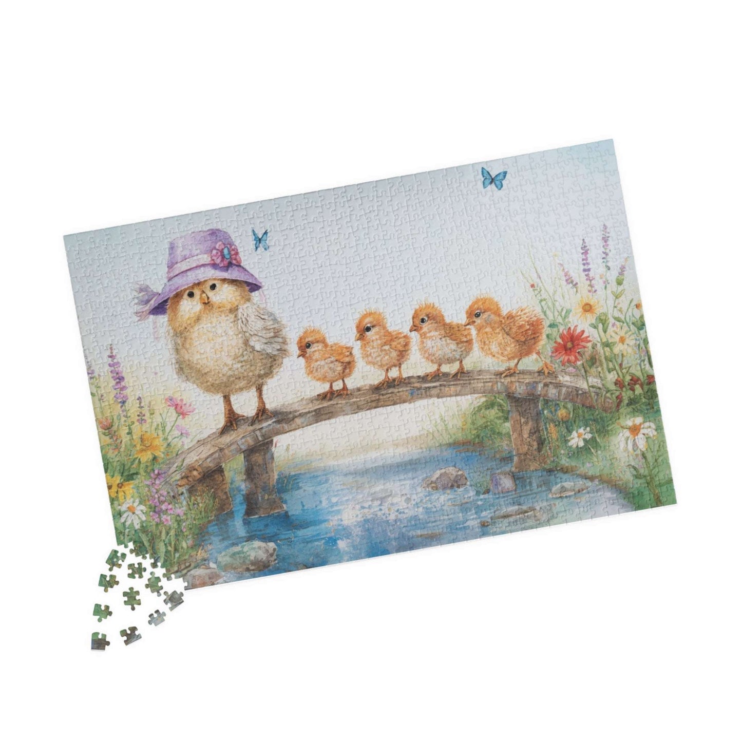 Great Chicken Parade Jigsaw Puzzle - Chick Family Marching, Ideal Game for Family Activity, Holiday Birthday Gift for Friend, Brain Teaser Puzzle The Puzzle Chest